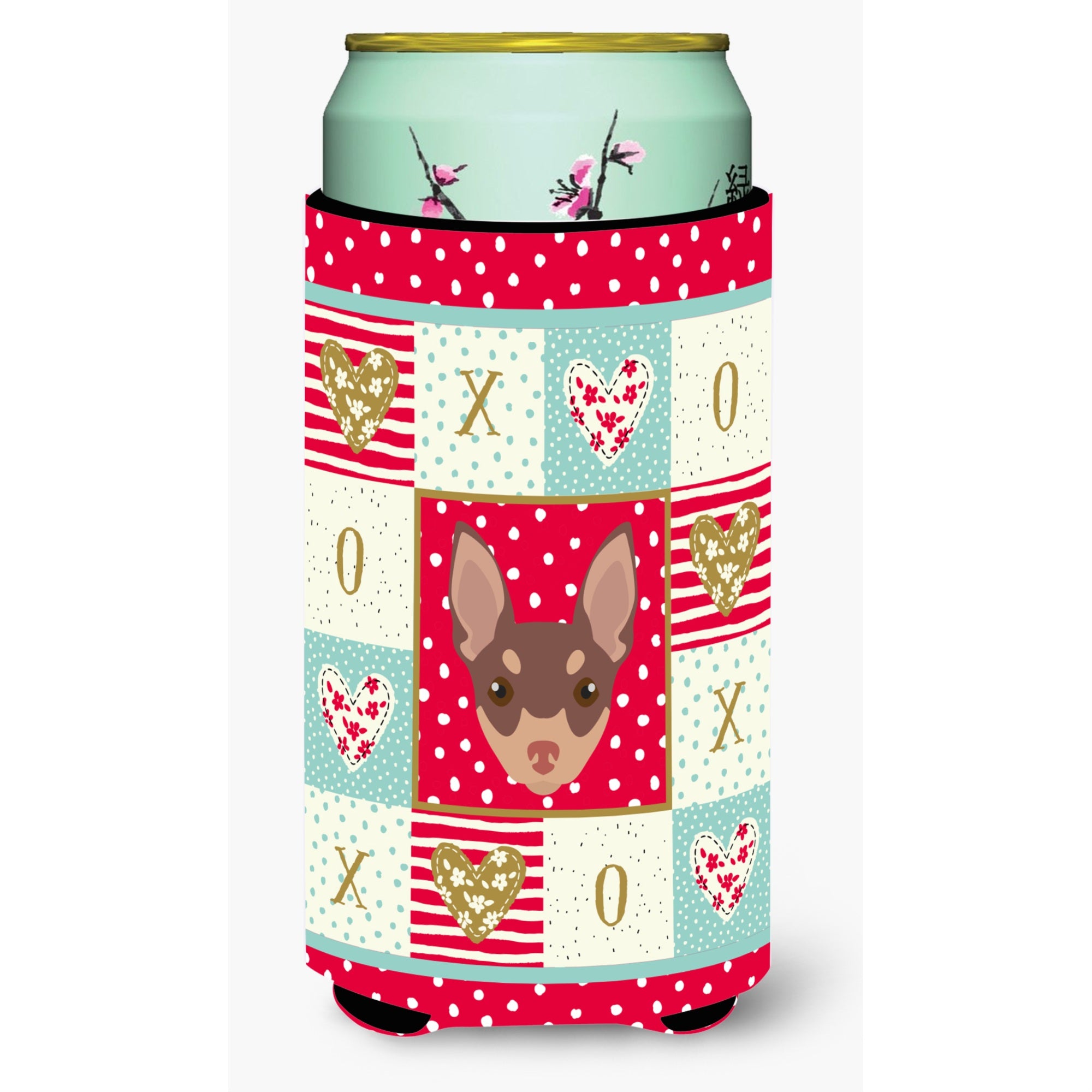 Caroline'S Treasures Ck5242Tbc Toy Fox Terrier Tall Boy Insulator Hugger Cold-Beverage-Koozies, Multicolor