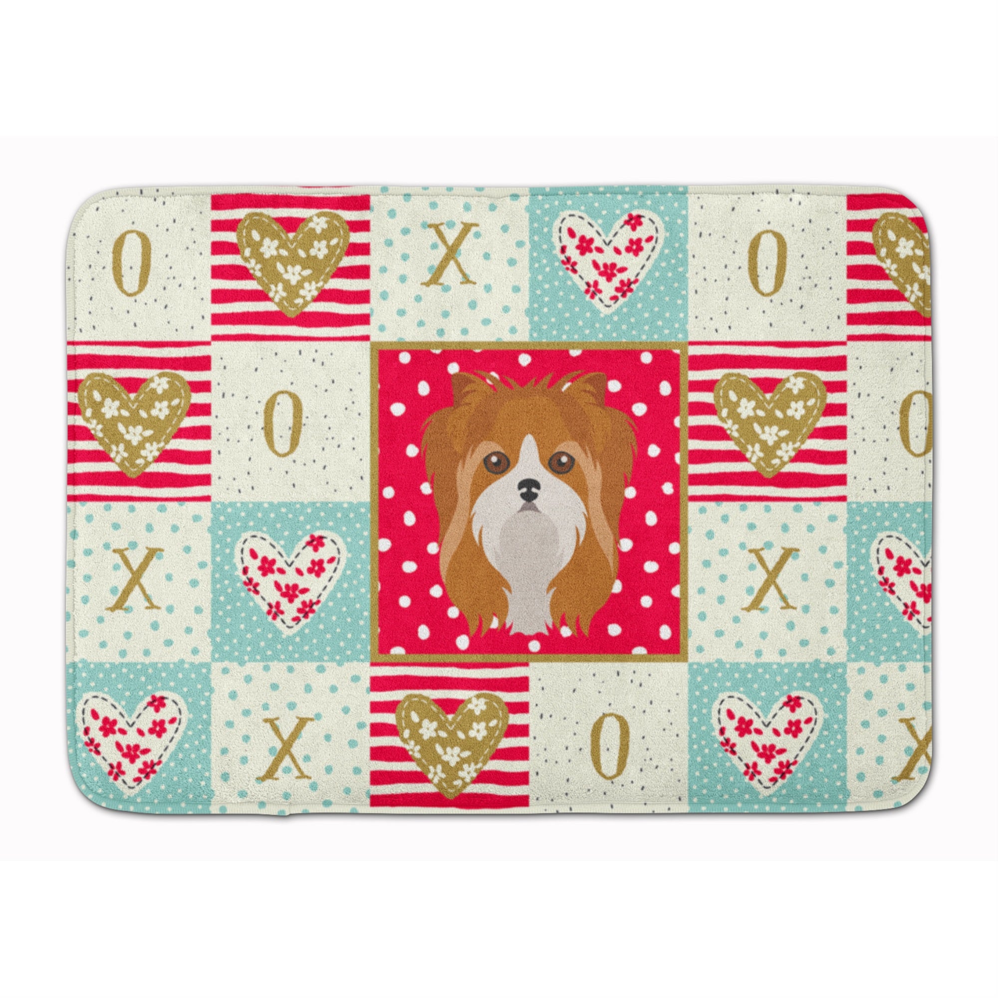 Caroline'S Treasures Yorkshire Terrier Love Machine Washable Memory Foam Mat Doormats, Multicolor