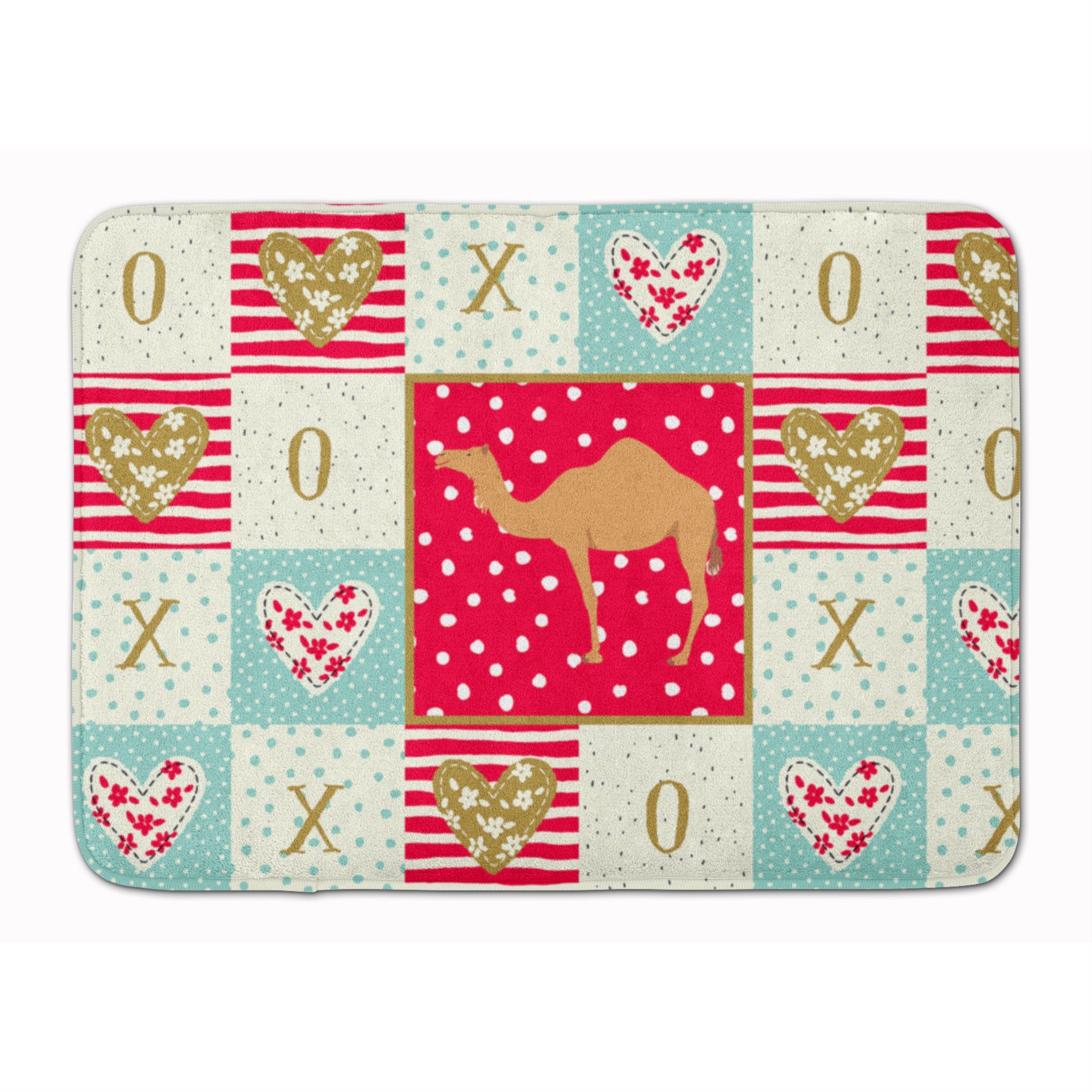 Caroline'S Treasures Arabian Camel Dromedary Love Machine Washable Memory Foam Mat Doormats, Multicolor