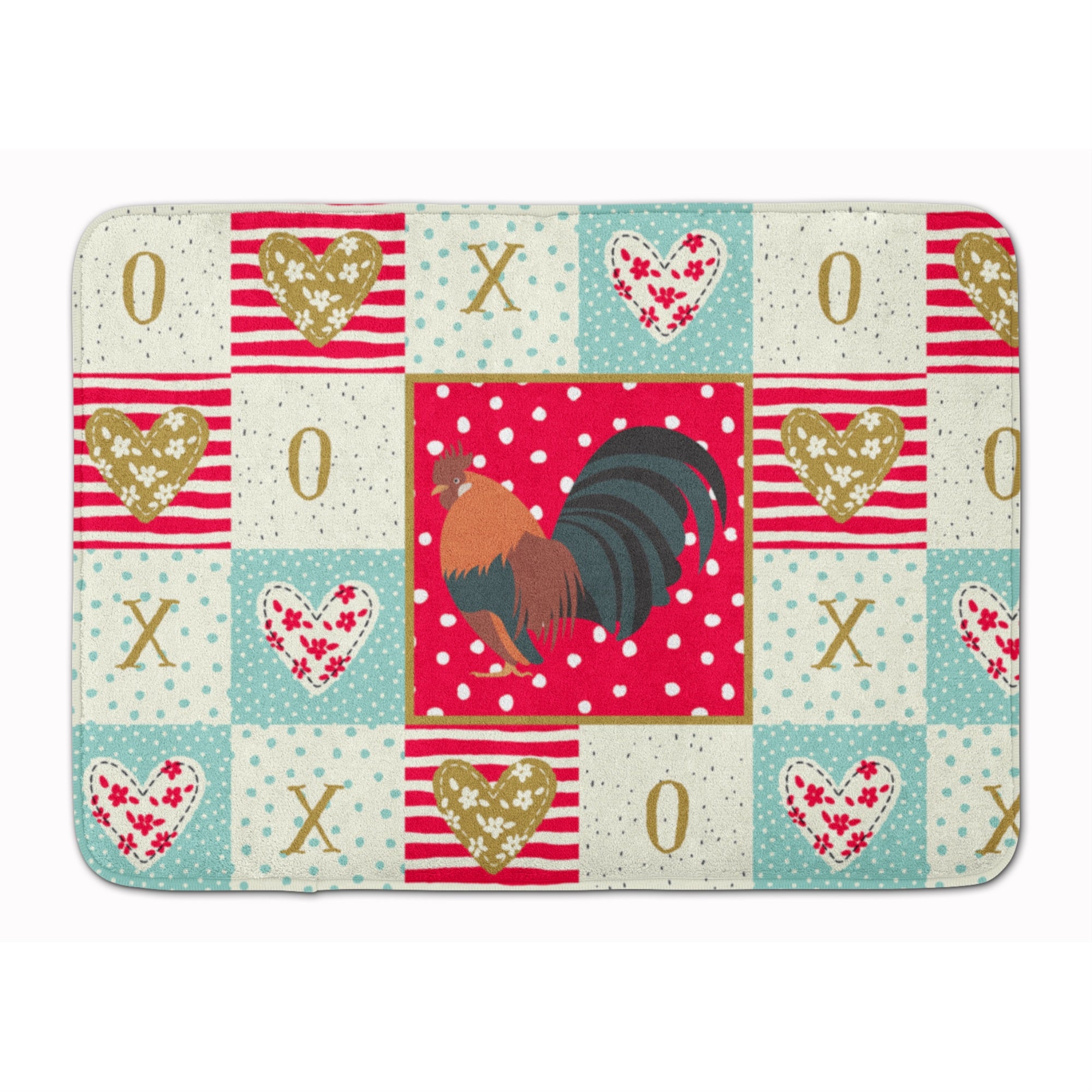 Caroline'S Treasures Dutch Bantam Chicken Love Machine Washable Memory Foam Mat Doormats, Multicolor