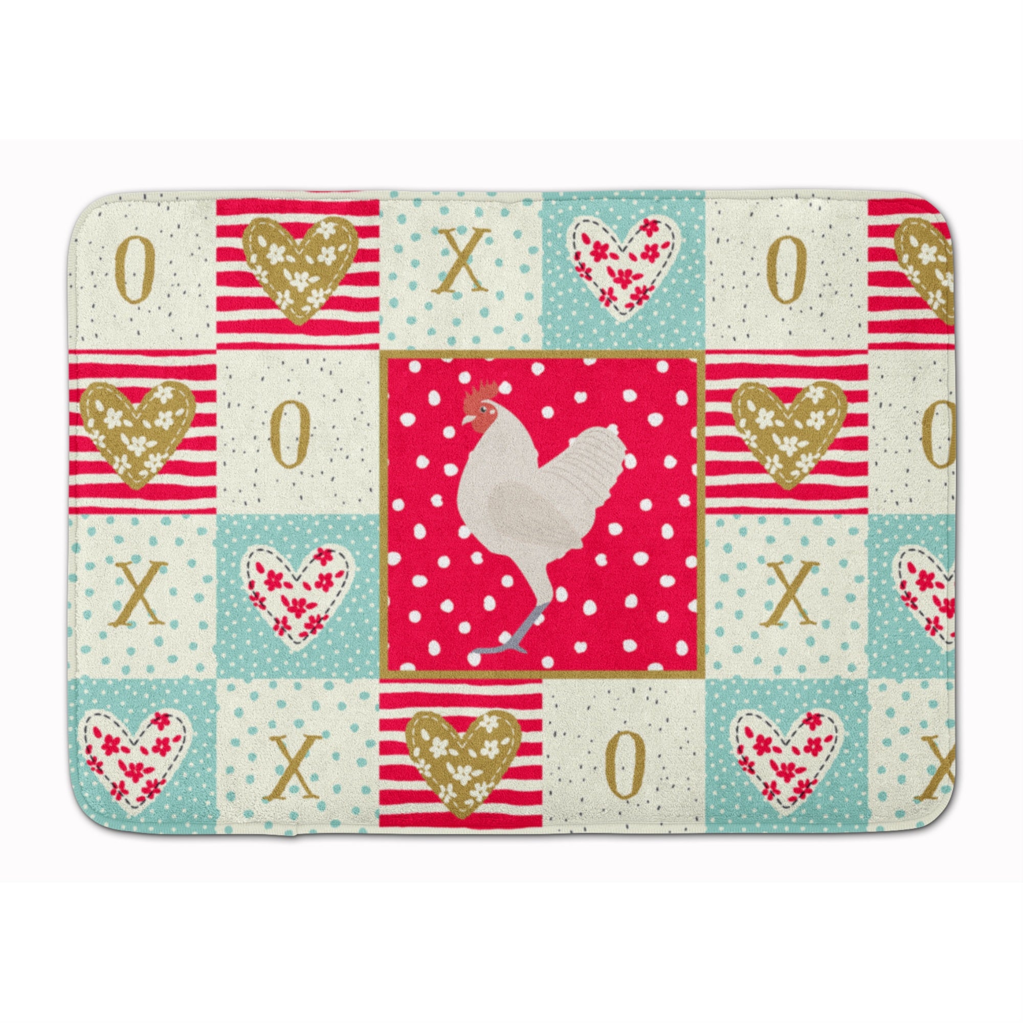 Caroline'S Treasures German Langshan Chicken Love Machine Washable Memory Foam Mat Doormats, Multicolor