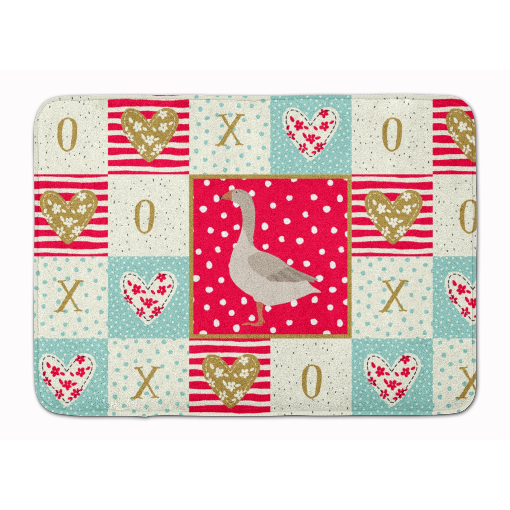 Caroline'S Treasures Steinbacher Goose Love Machine Washable Memory Foam Mat Doormats, Multicolor