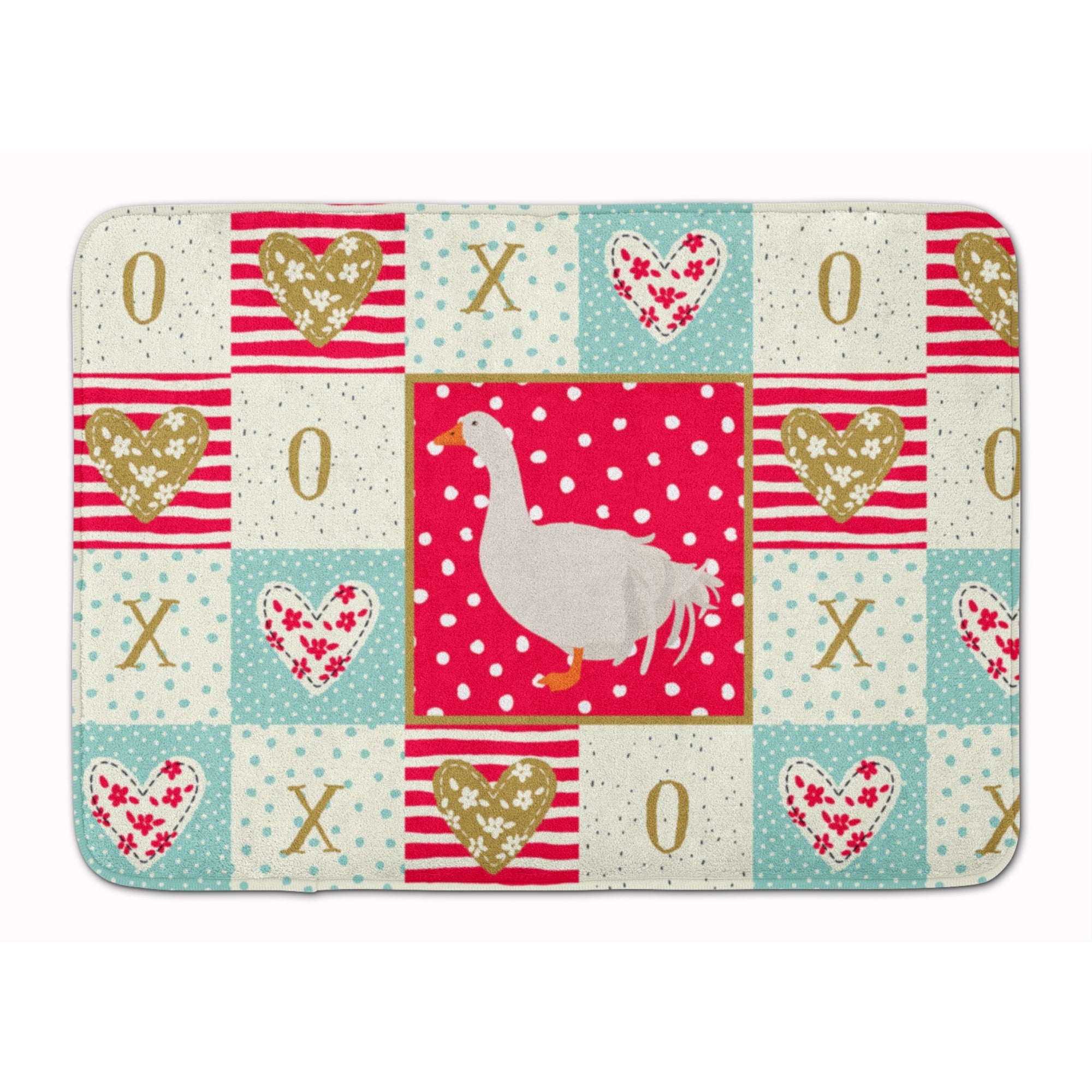Caroline'S Treasures Sebastopol Goose Love Machine Washable Memory Foam Mat Doormats, Multicolor