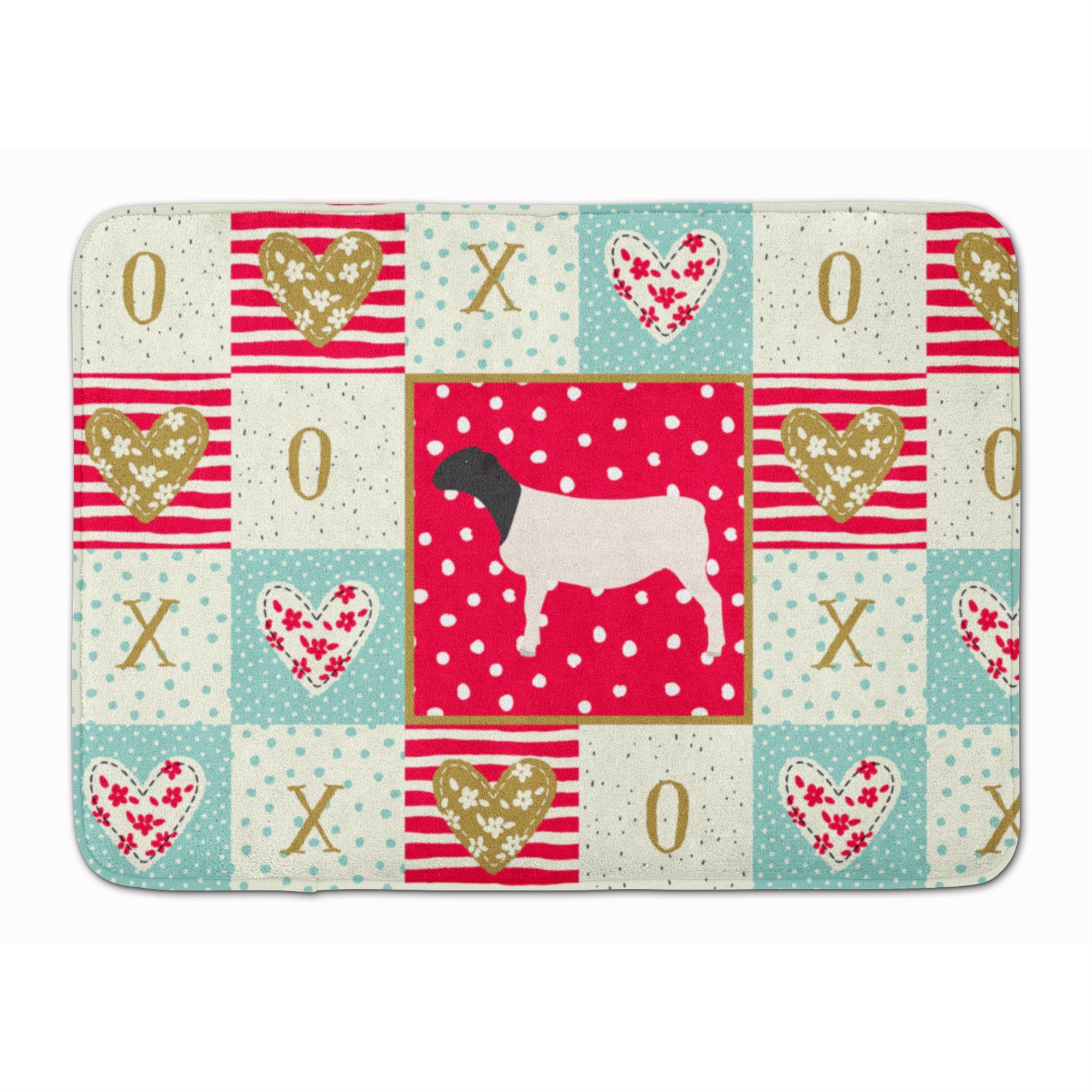 Caroline'S Treasures Dorper Sheep Love Machine Washable Memory Foam Mat Doormats, Multicolor