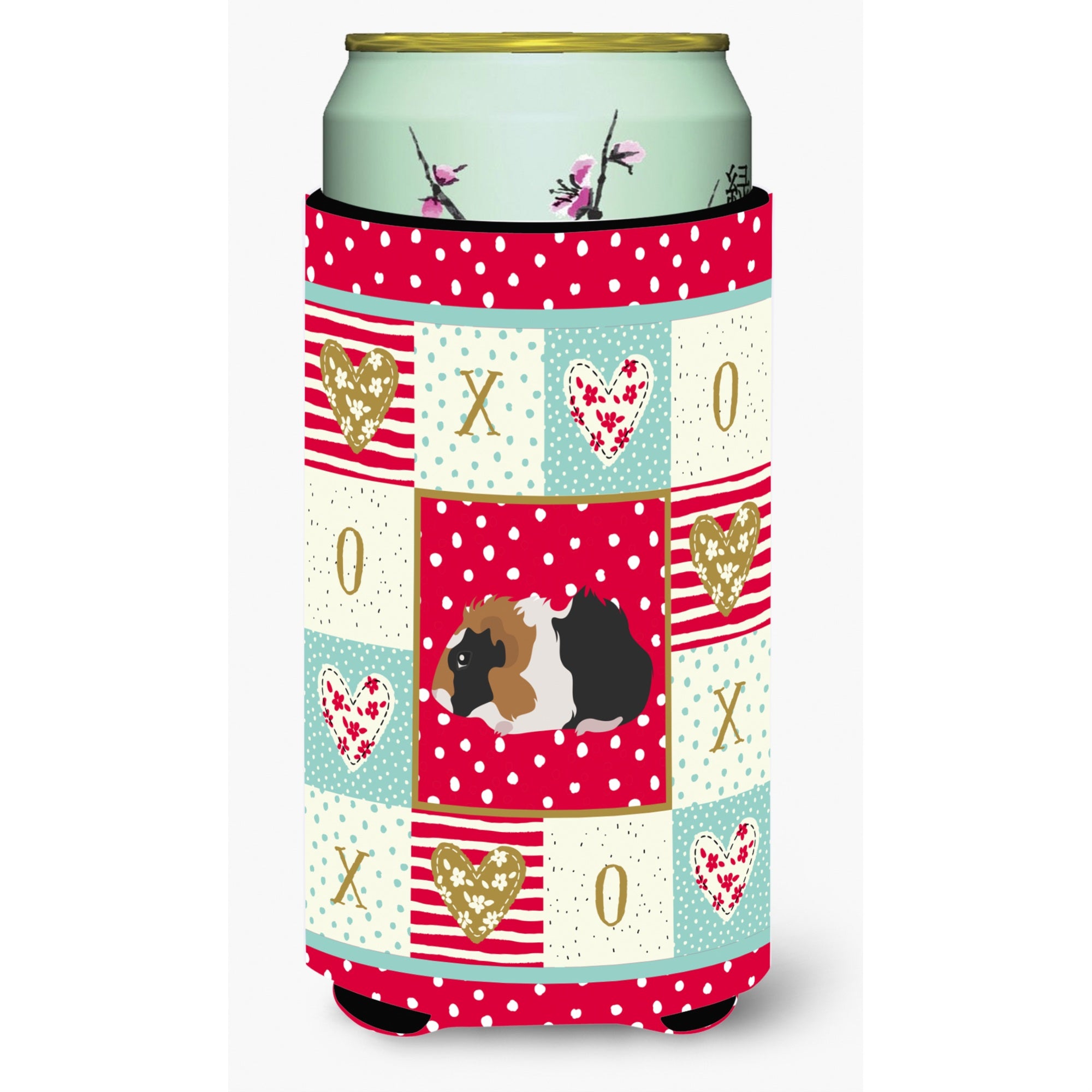 Caroline'S Treasures Ck5426Tbc Abyssinian Guinea Pig Love Tall Boy Hugger Cold-Beverage-Koozies, Multicolor