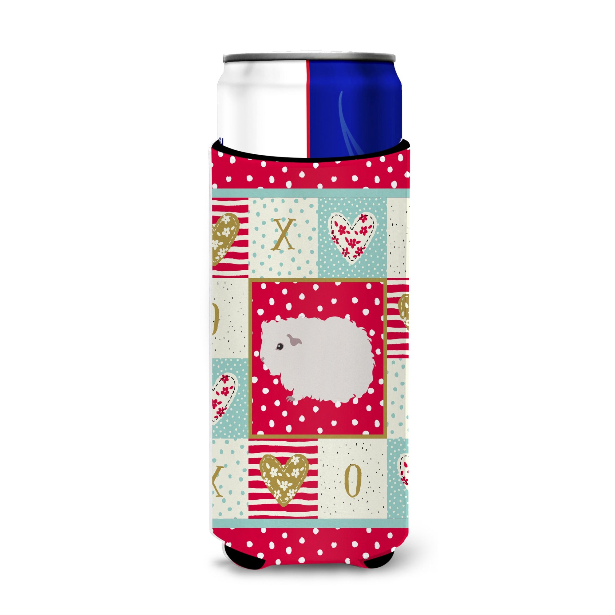 Caroline'S Treasures Ck5430Muk Merino Guinea Pig Love Ultra Hugger For Slim Cans Cold-Beverage-Koozies, Multicolor