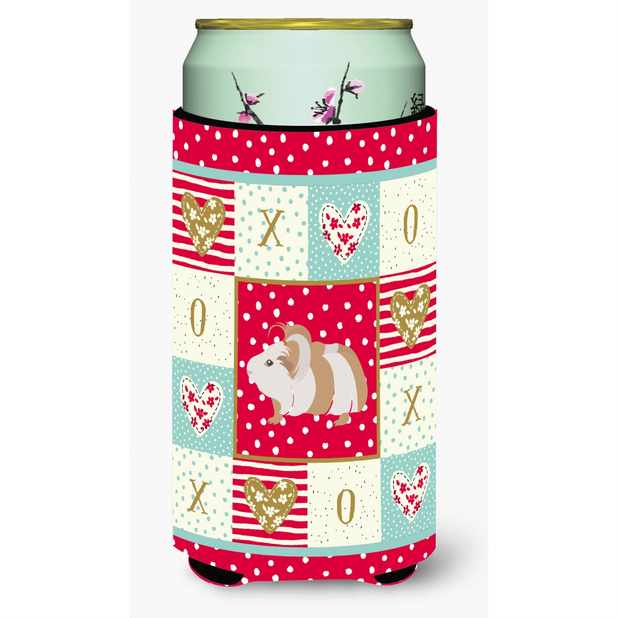 Caroline'S Treasures Ck5434Tbc Silkie Guinea Pig Love Tall Boy Hugger Cold-Beverage-Koozies, Multicolor