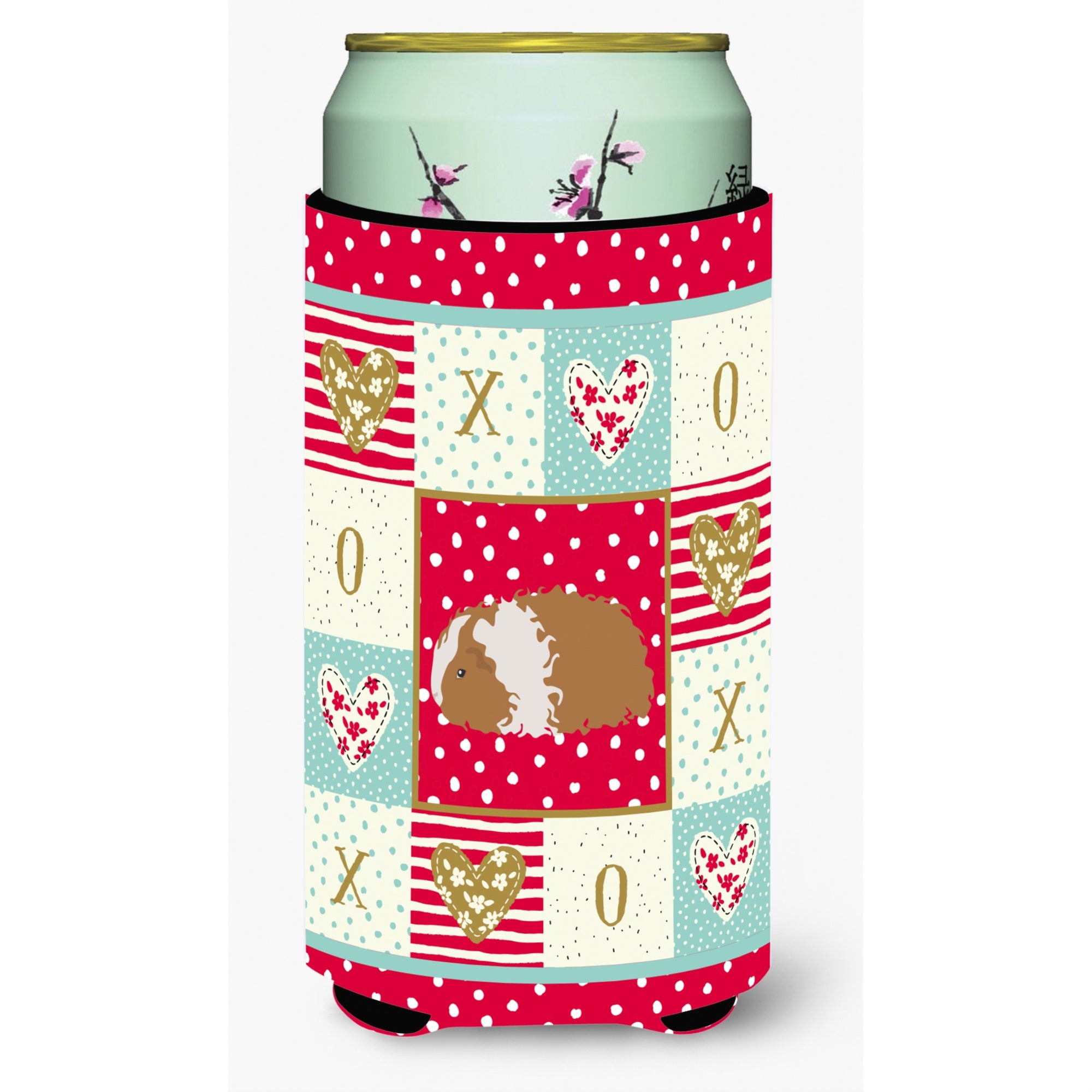 Caroline'S Treasures Ck5437Tbc Texel Guinea Pig Love Tall Boy Hugger Cold-Beverage-Koozies, Multicolor