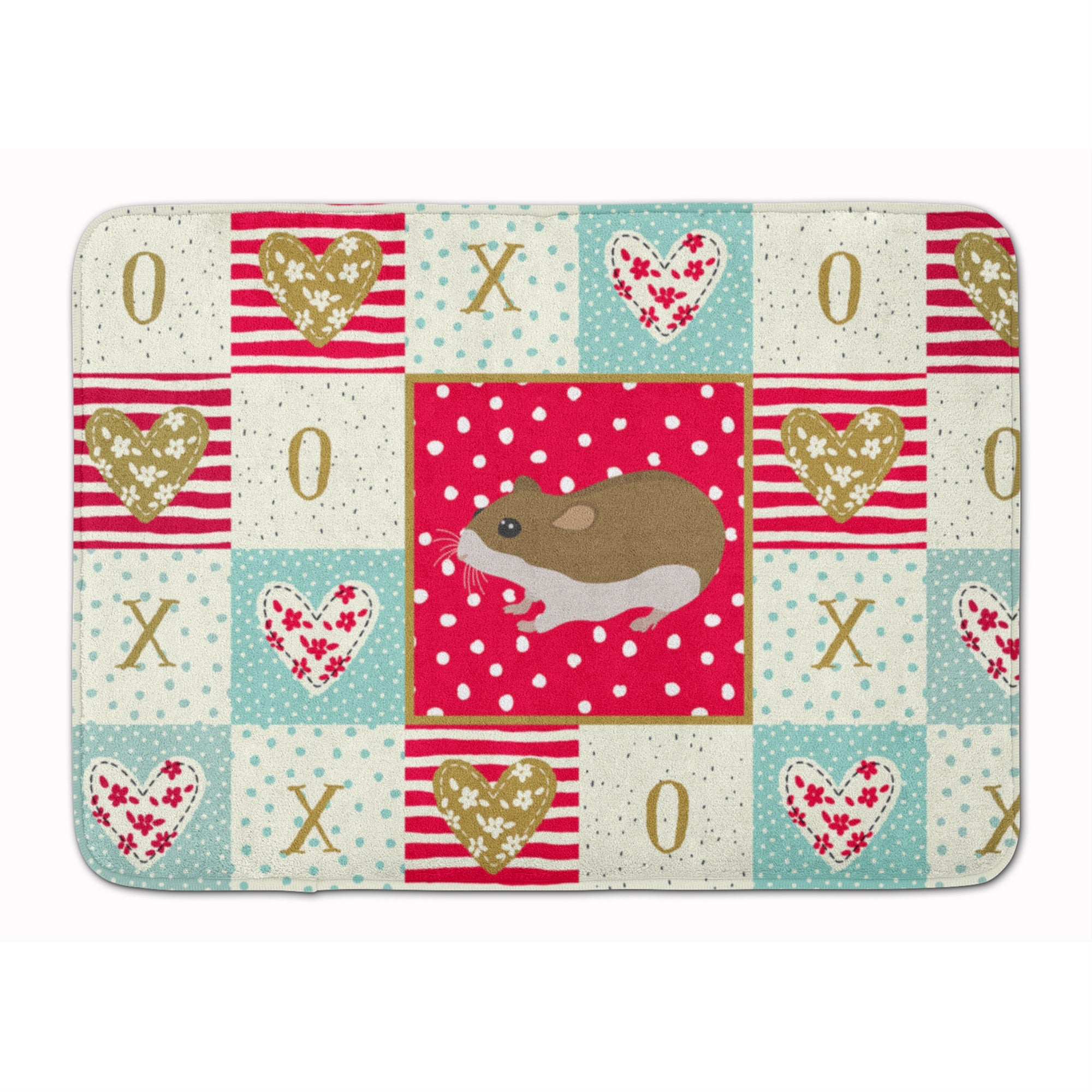 Caroline'S Treasures Chinese Hamster Love Machine Washable Memory Foam Mat Doormats, Multicolor