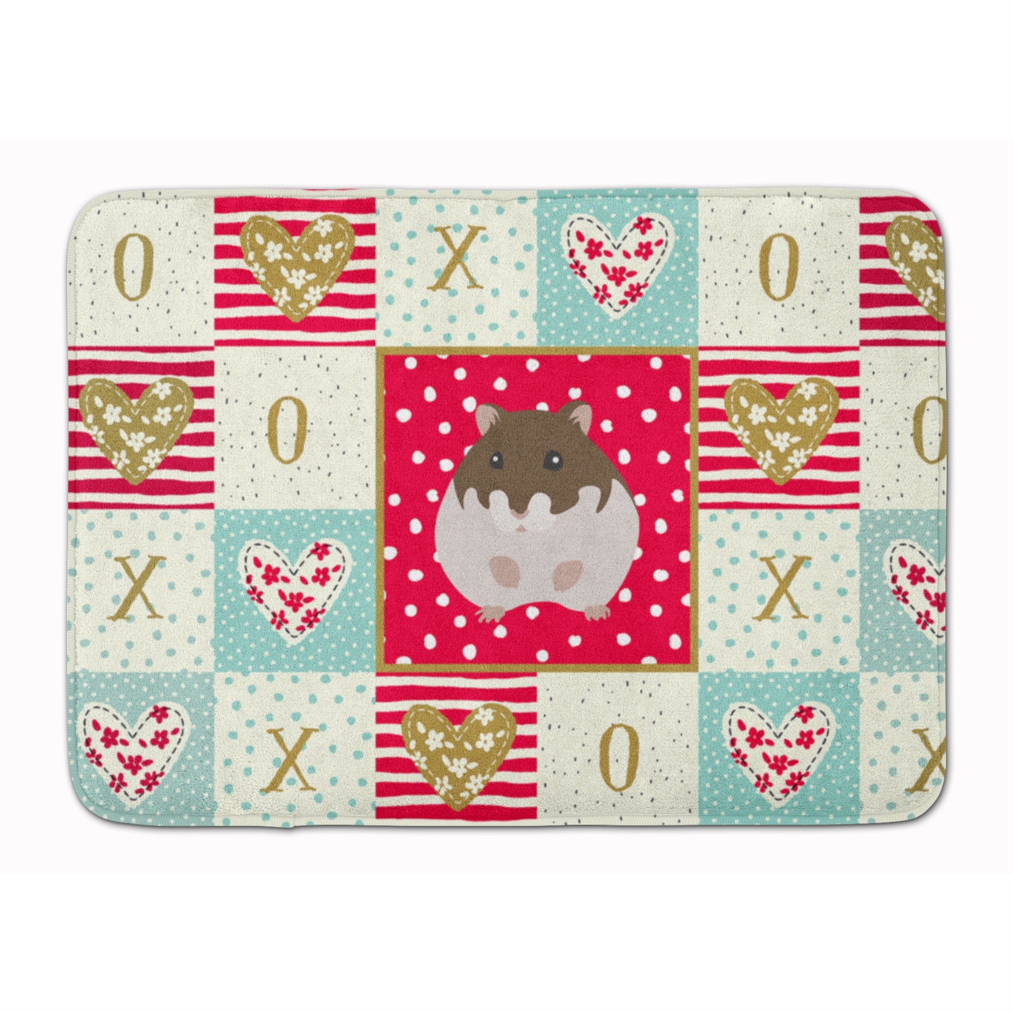 Caroline'S Treasures Dzungarian Hamster Love Machine Washable Memory Foam Mat Doormats, Multicolor