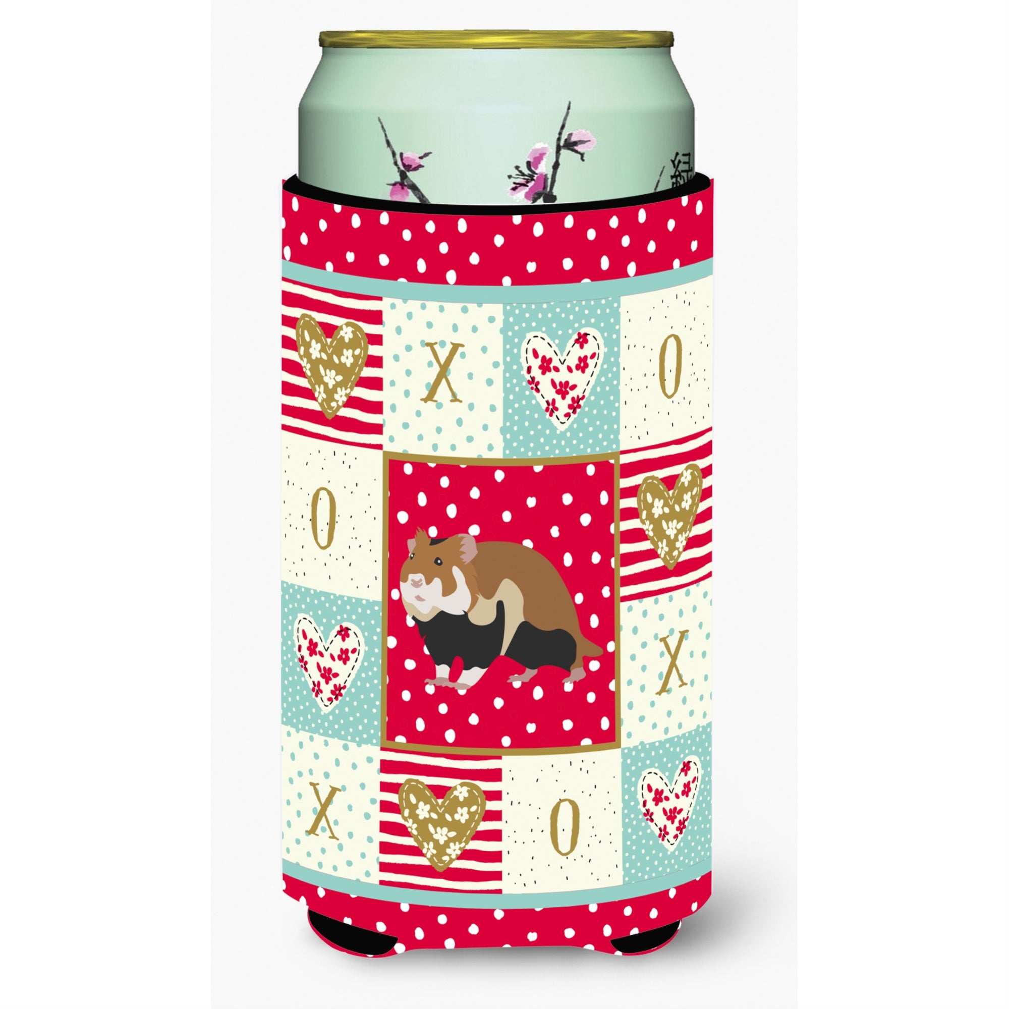 Caroline'S Treasures Ck5441Tbc European Hamster Love Tall Boy Hugger Cold-Beverage-Koozies, Multicolor