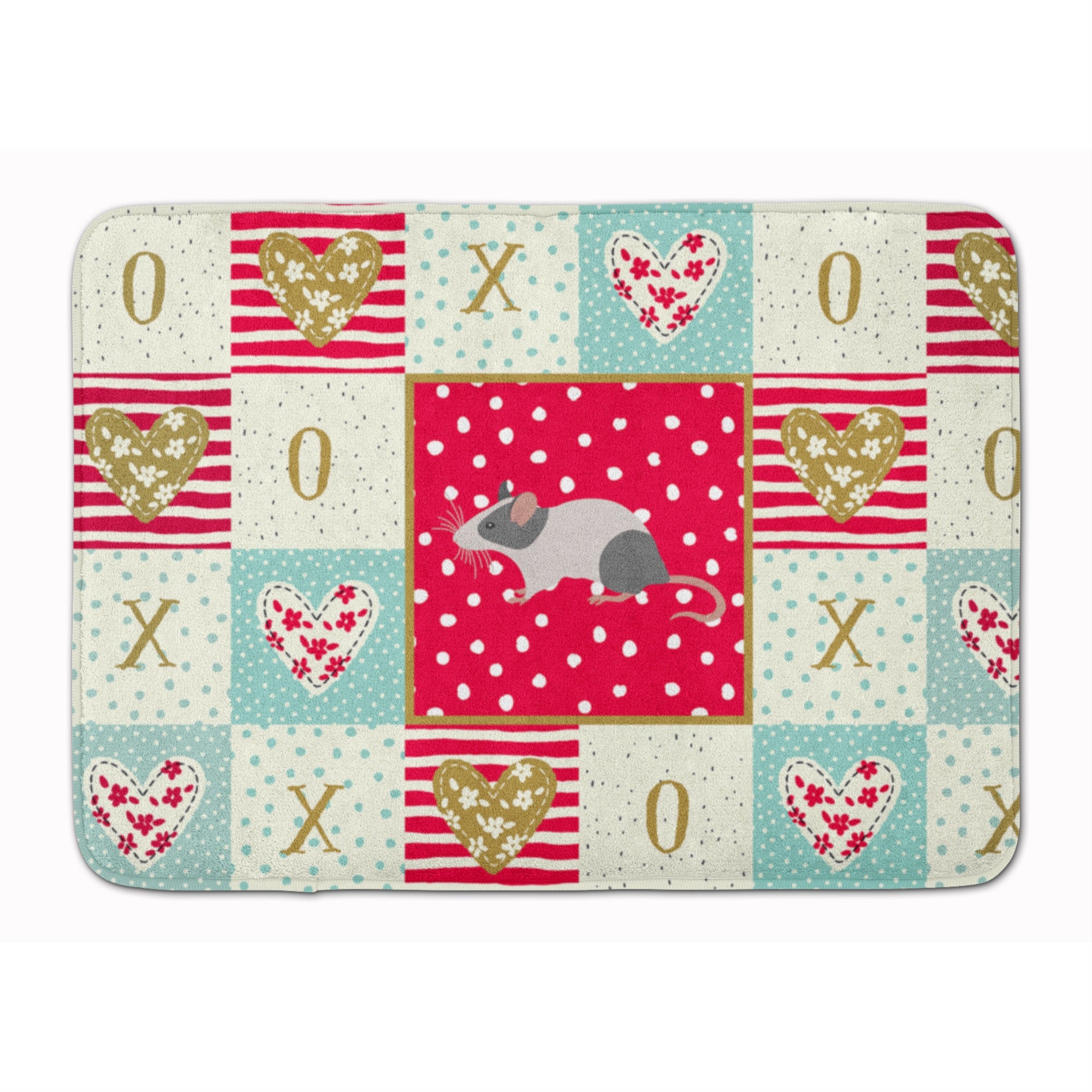Caroline'S Treasures Japanese Mouse Love Machine Washable Memory Foam Mat Doormats, Multicolor