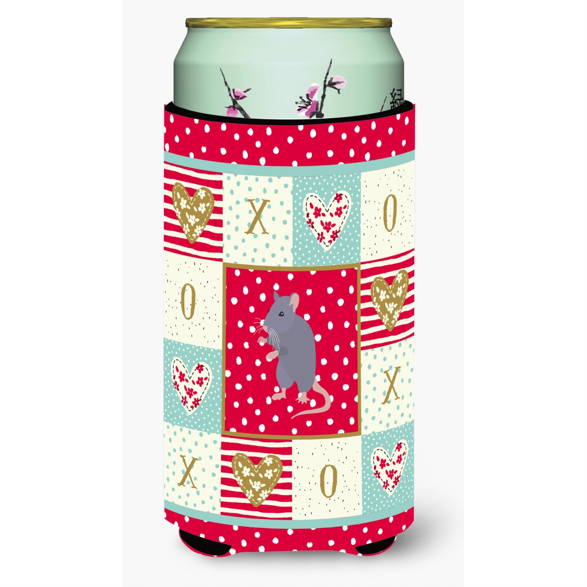 Caroline'S Treasures Ck5457Tbc Blue Rat Love Tall Boy Insulator Hugger Cold-Beverage-Koozies, Multicolor