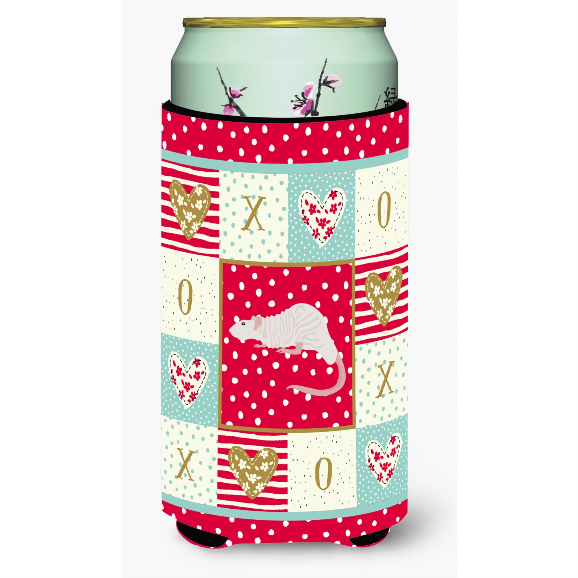 Caroline'S Treasures Ck5458Tbc Dumbo Sphynx Rat Love Tall Boy Hugger Cold-Beverage-Koozies, Multicolor