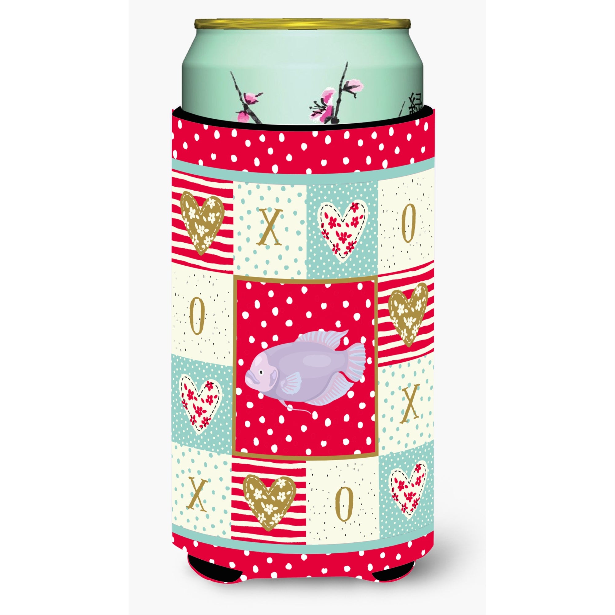 Caroline'S Treasures Ck5487Tbc Giant Gourami Love Tall Boy Insulator Hugger Cold-Beverage-Koozies, Multicolor