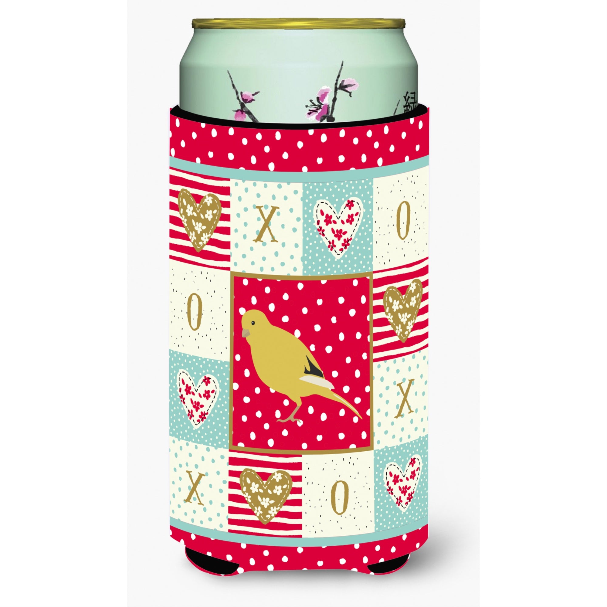 Caroline'S Treasures Ck5501Tbc Border Canary Love Tall Boy Insulator Hugger Cold-Beverage-Koozies, Multicolor