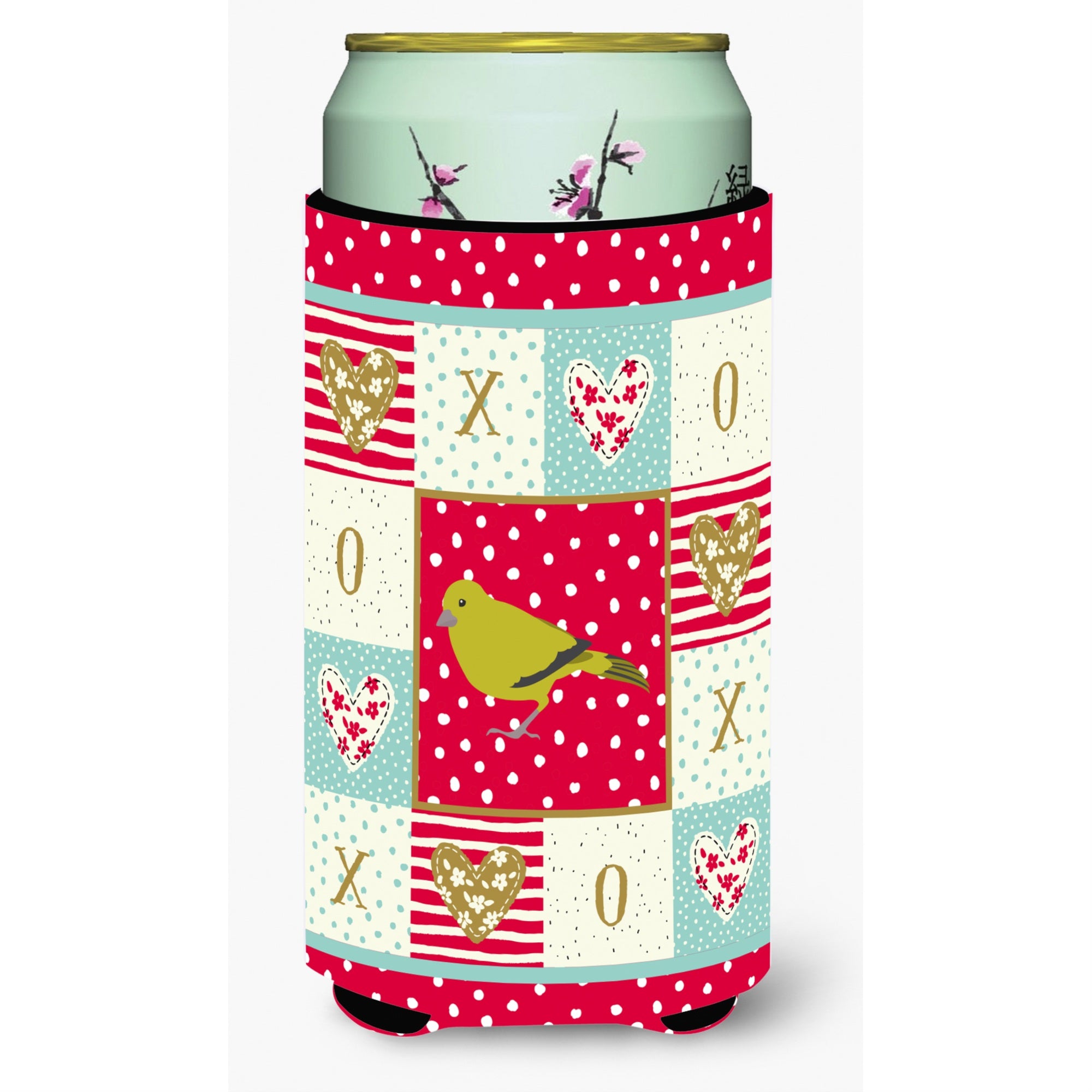 Caroline'S Treasures Ck5505Tbc London Canary Love Tall Boy Insulator Hugger Cold-Beverage-Koozies, Multicolor