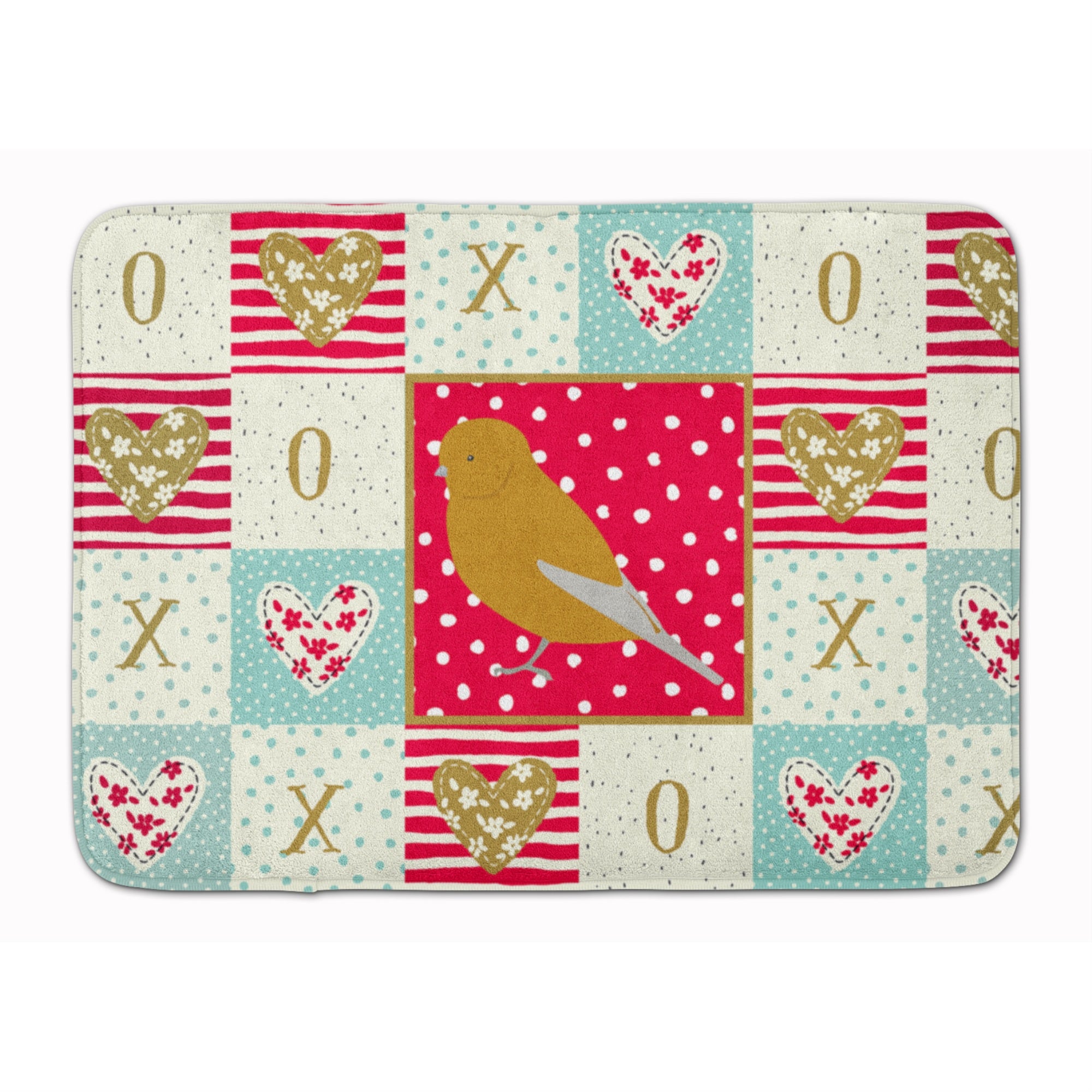 Caroline'S Treasures Norwich Canary Love Machine Washable Memory Foam Mat Doormats, Multicolor