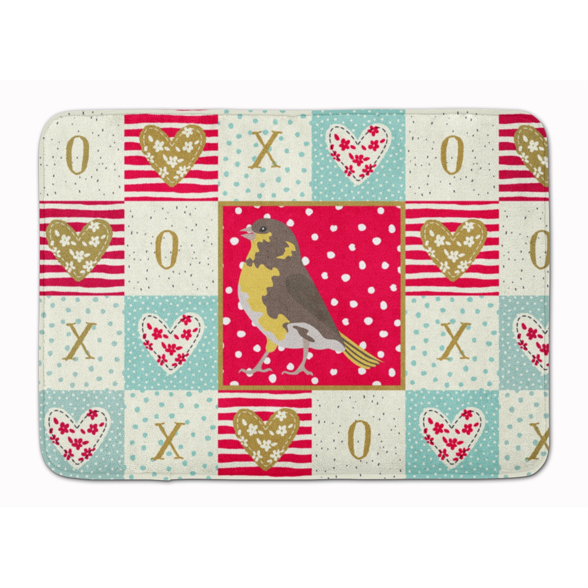 Caroline'S Treasures Spanish Canary Love Machine Washable Memory Foam Mat Doormats, Multicolor