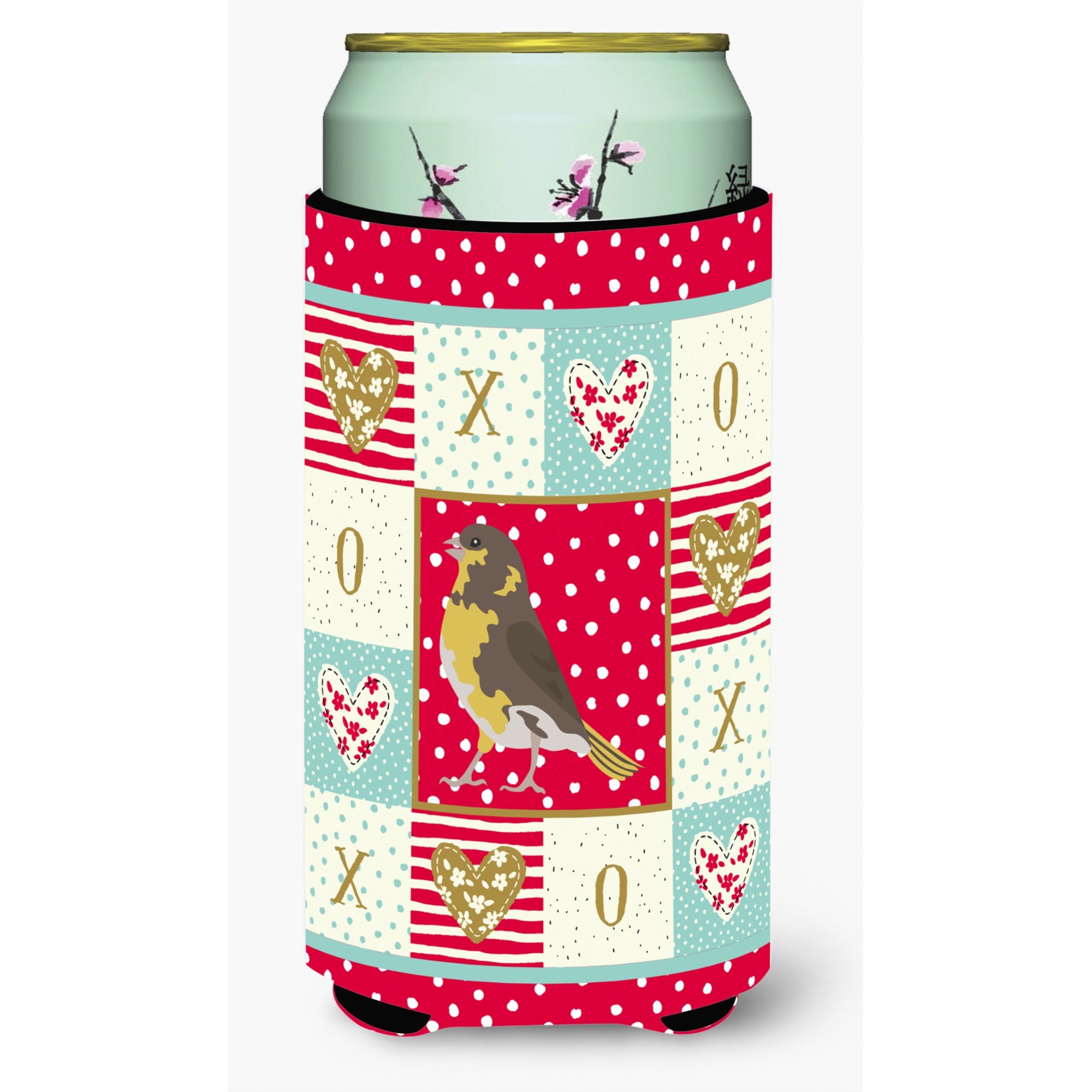 Caroline'S Treasures Ck5508Tbc Spanish Canary Love Tall Boy Insulator Hugger Cold-Beverage-Koozies, Multicolor