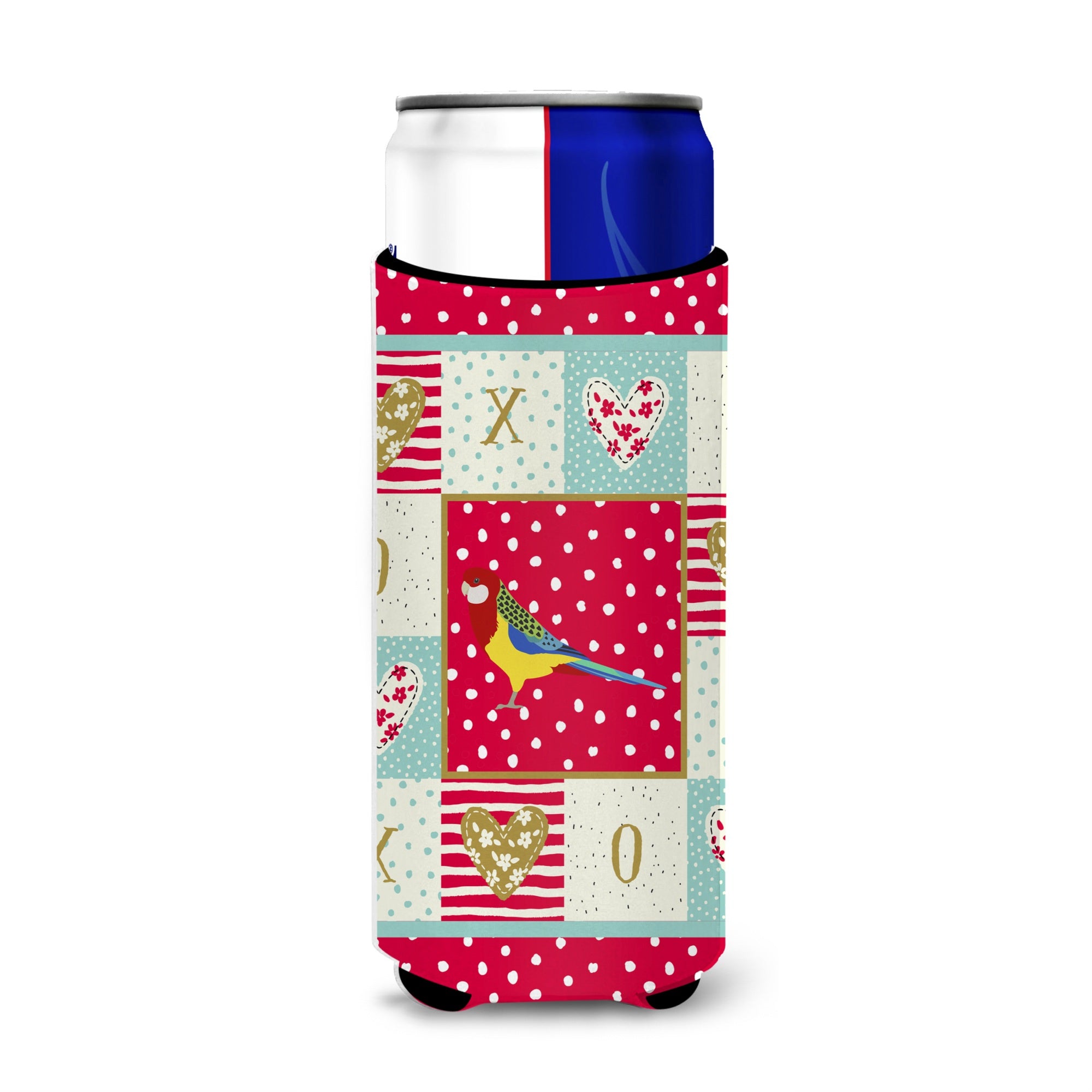 Caroline'S Treasures Ck5526Muk Rosella Love Michelob Ultra Hugger For Slim Cans Cold-Beverage-Koozies, Multicolor