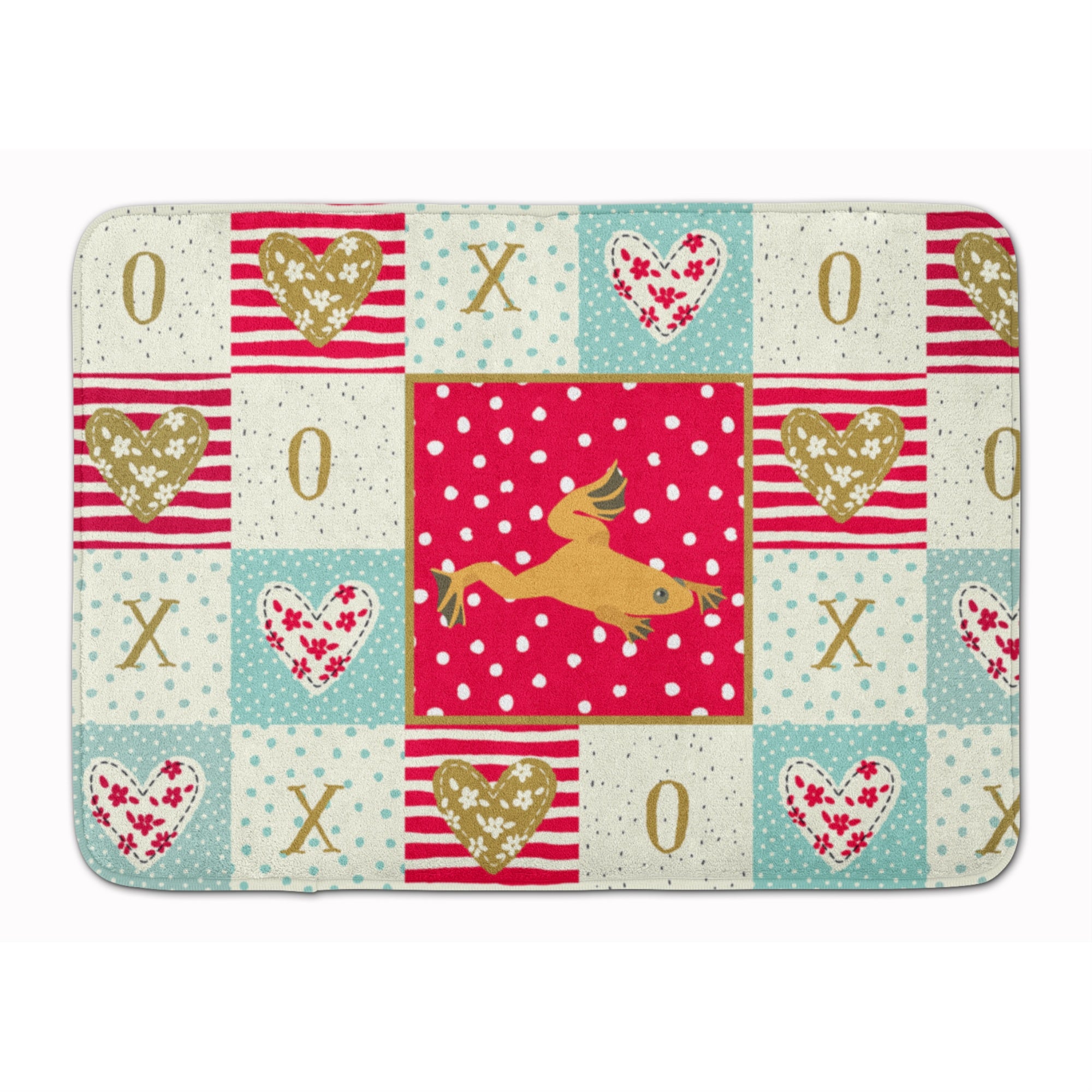Caroline'S Treasures Aquarium Frog Machine Washable Memory Foam Mat Doormats, Multicolor