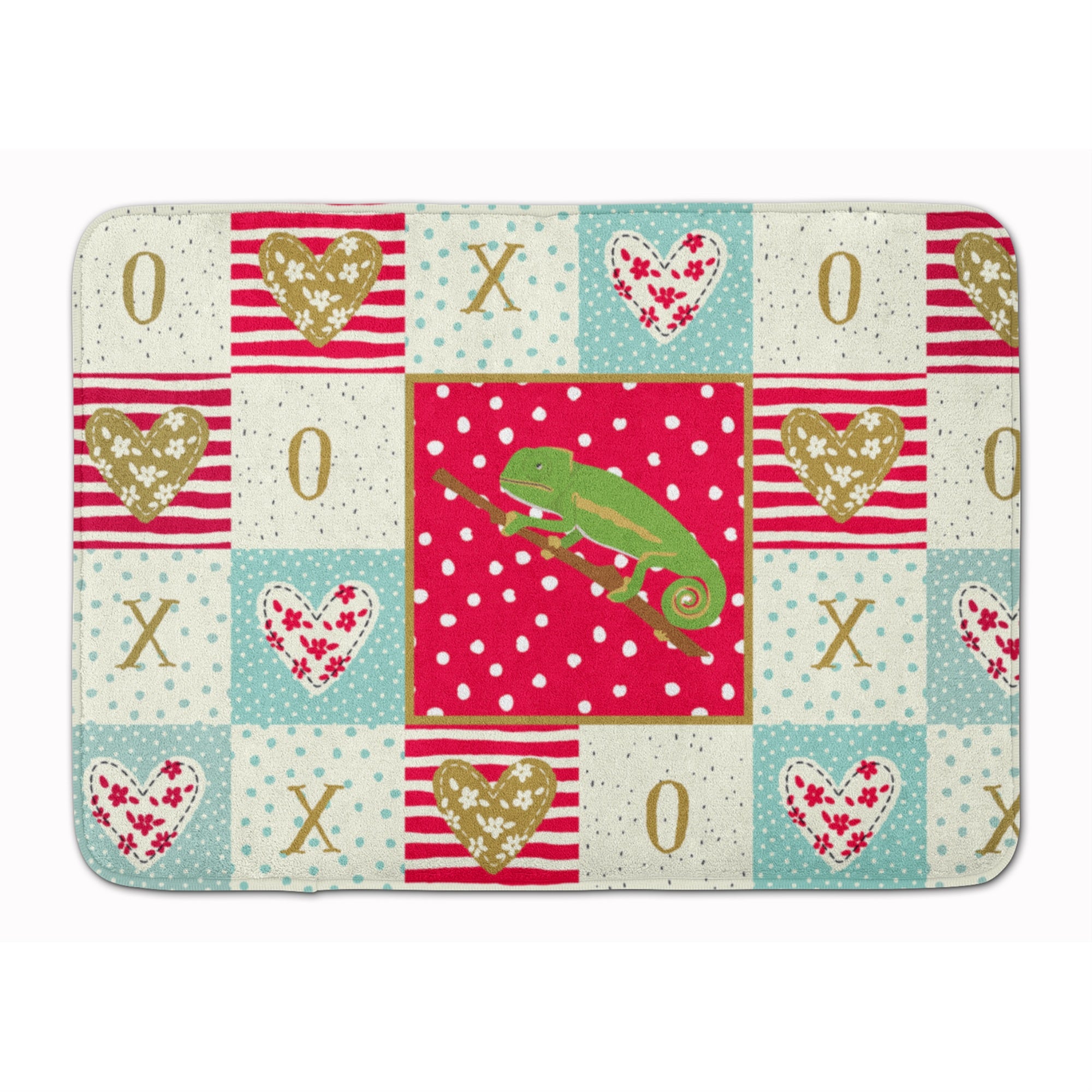 Caroline'S Treasures Chameleon Machine Washable Memory Foam Mat Doormats, Multicolor