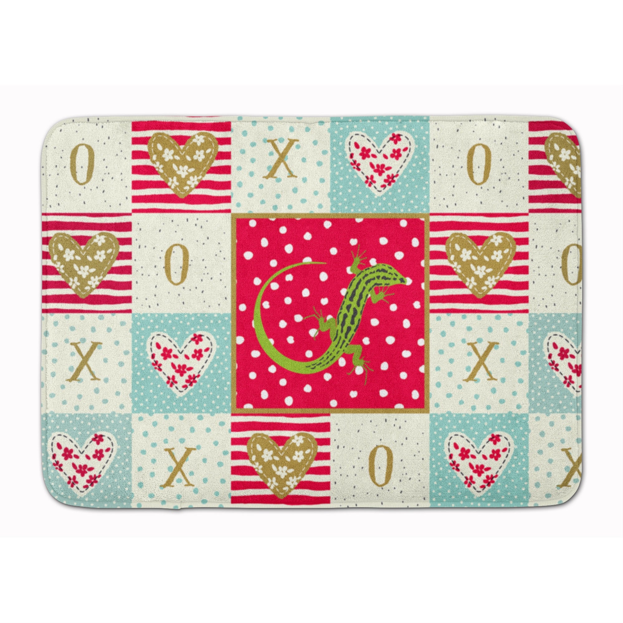 Caroline'S Treasures Lizard Machine Washable Memory Foam Mat Doormats, Multicolor