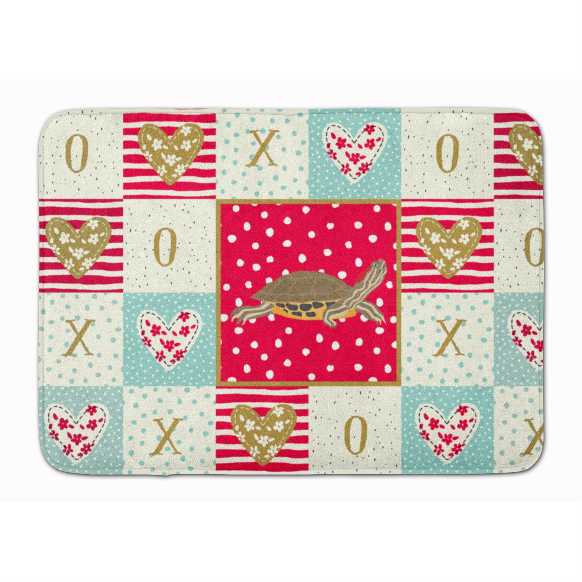Caroline'S Treasures Pond Slider Turtle Machine Washable Memory Foam Mat Doormats, Multicolor