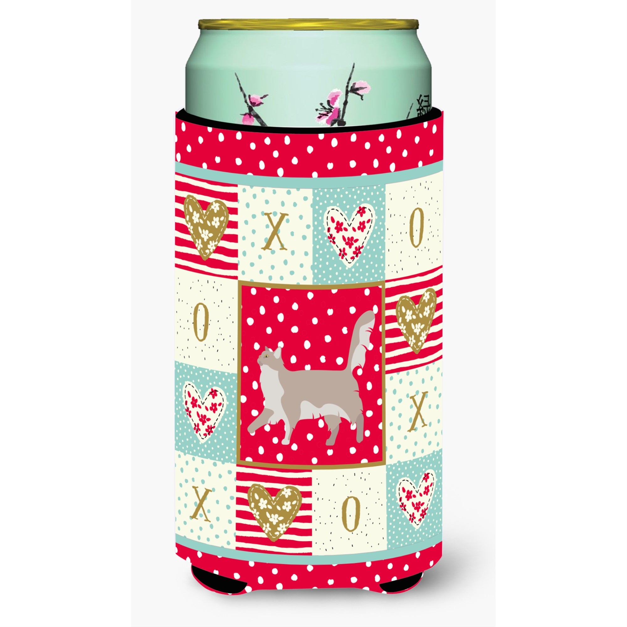 Chantilly Tiffany Cat Love Tall Boy Beverage Hugger Ck5574Tbc