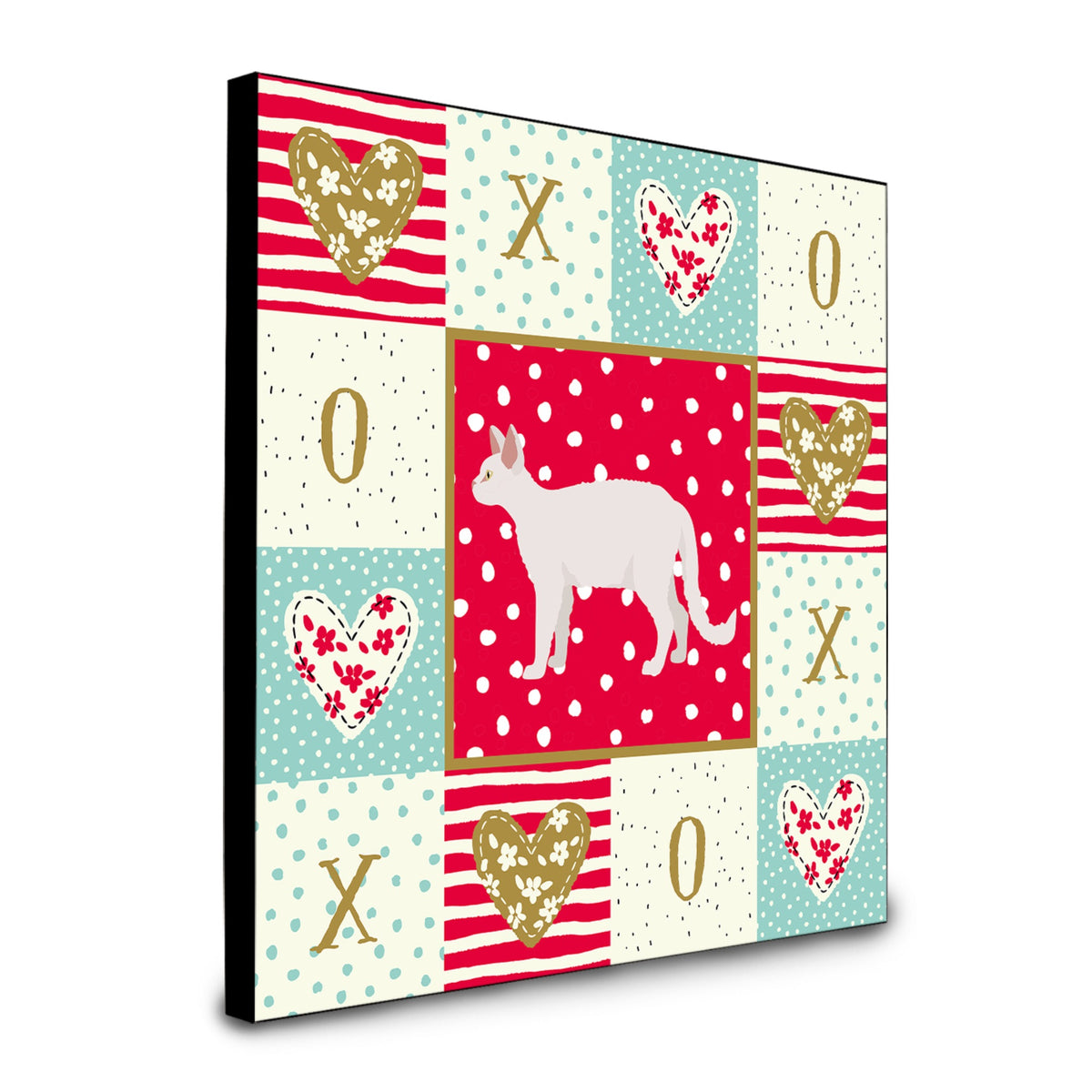 White Devon Rex Cat Love Artwork Wall Panel Ck5596Up88