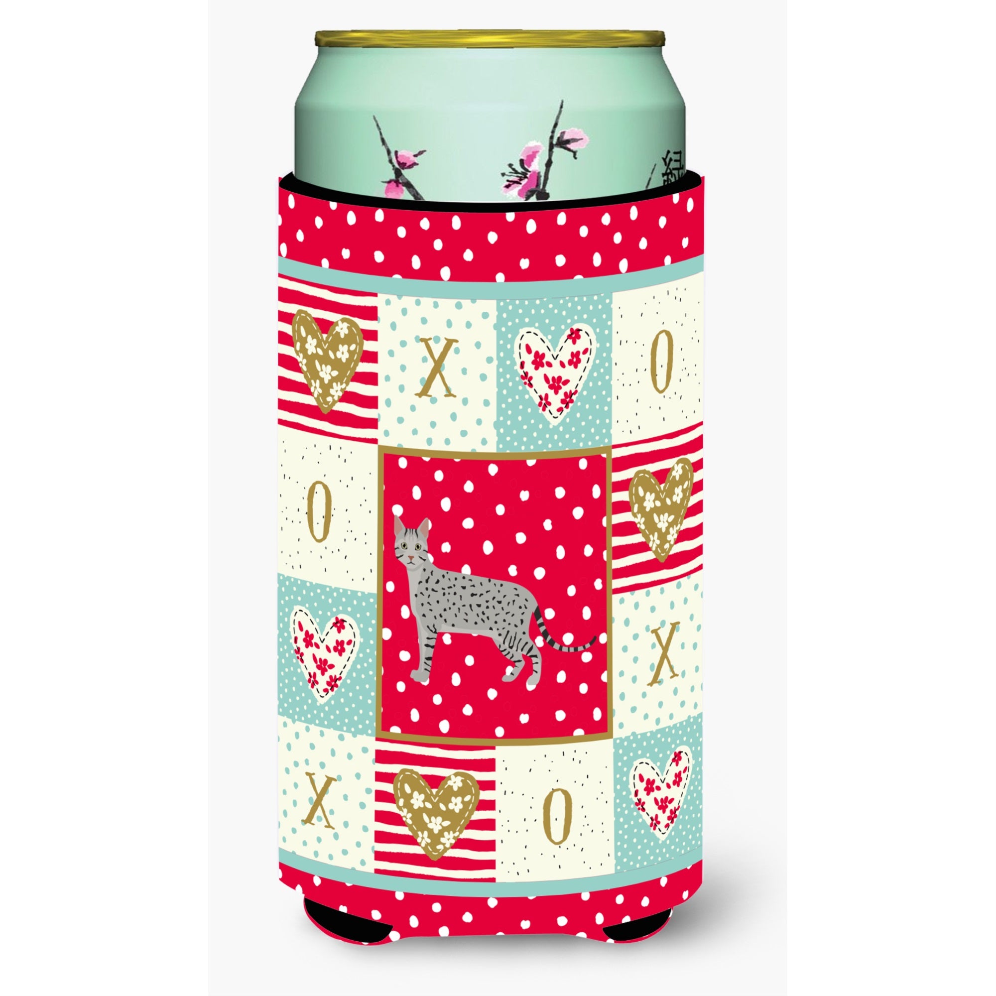 Egyptian Mau Cat Love Tall Boy Beverage Hugger Ck5608Tbc