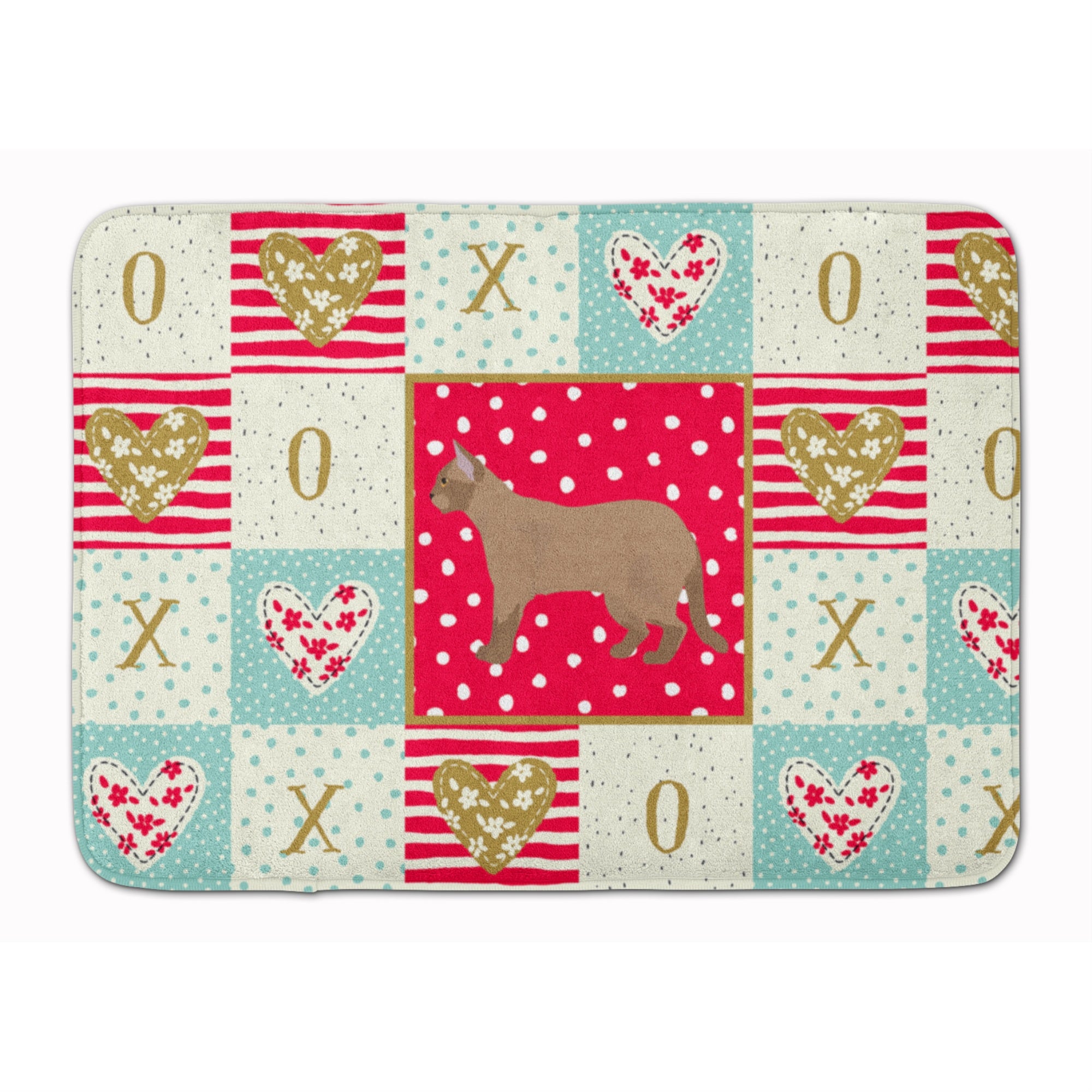 Caroline'S Treasures European Burmese #2 Cat Love Machine Washable Memory Foam Mat Doormats, Multicolor