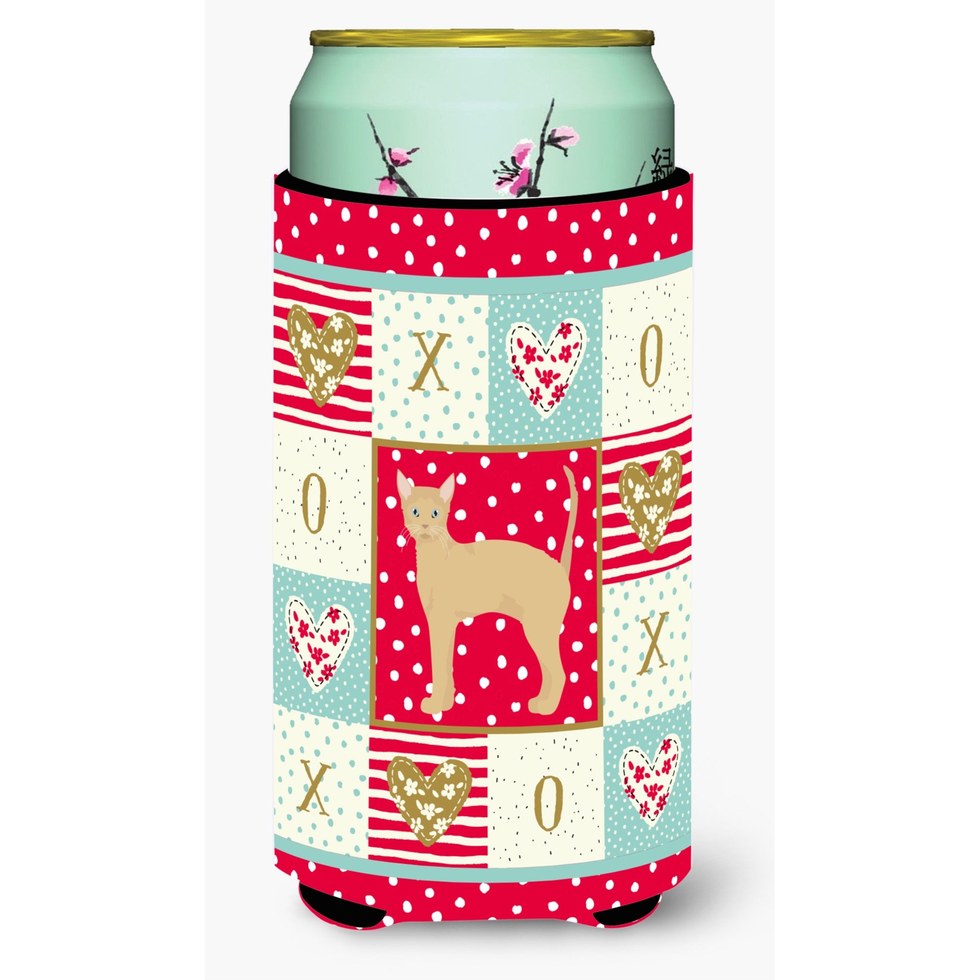 German Rex #2 Cat Love Tall Boy Beverage Hugger Ck5621Tbc