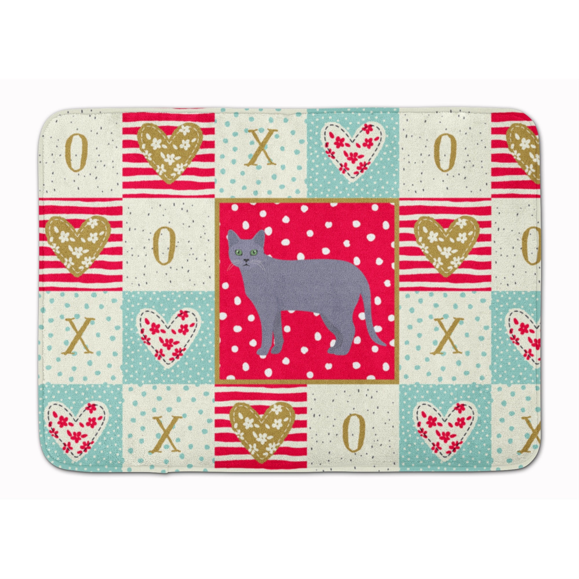 Caroline'S Treasures Korat #1 Cat Love Machine Washable Memory Foam Mat Doormats, Multicolor