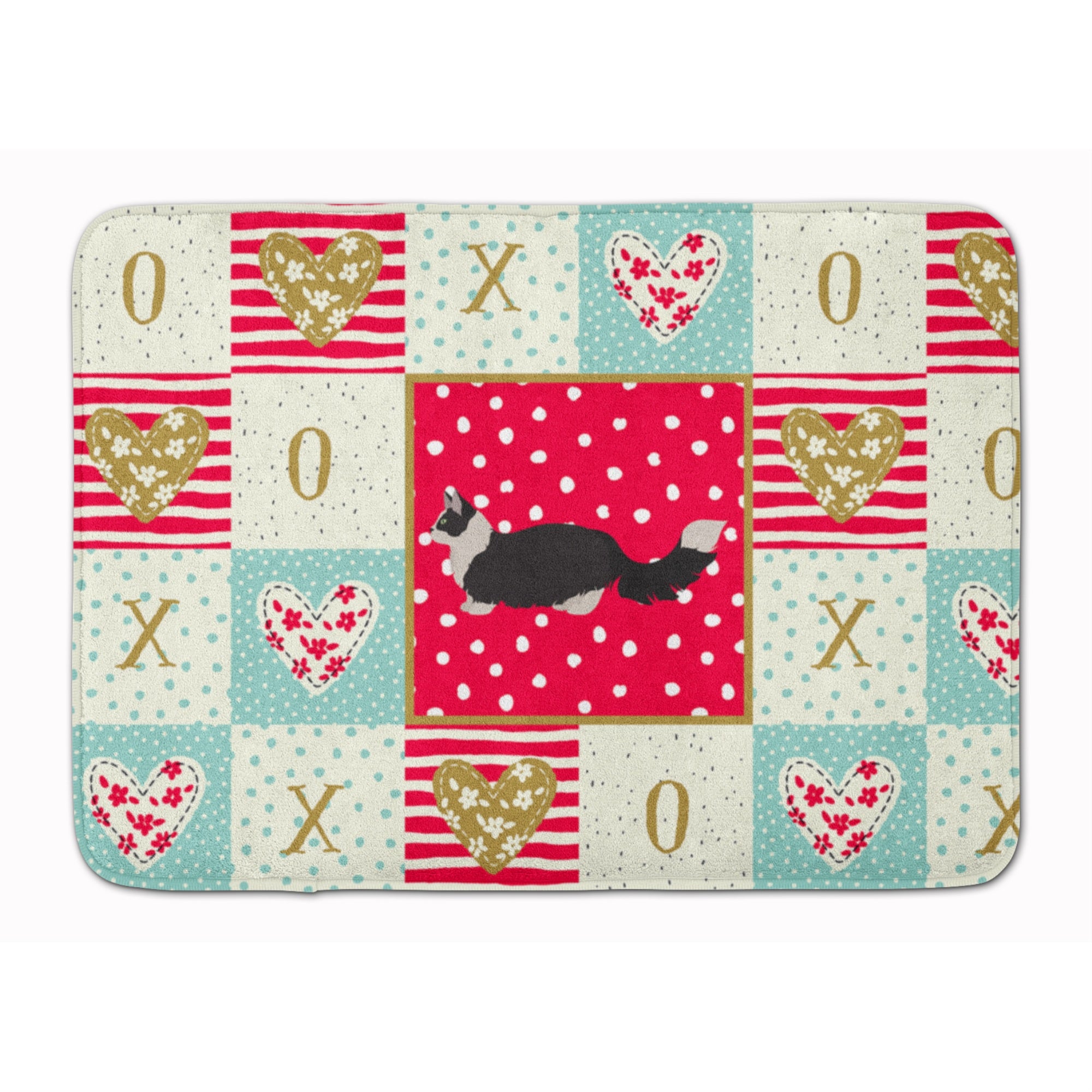 Caroline'S Treasures Napoleon #2 Cat Love Machine Washable Memory Foam Mat Doormats, Multicolor