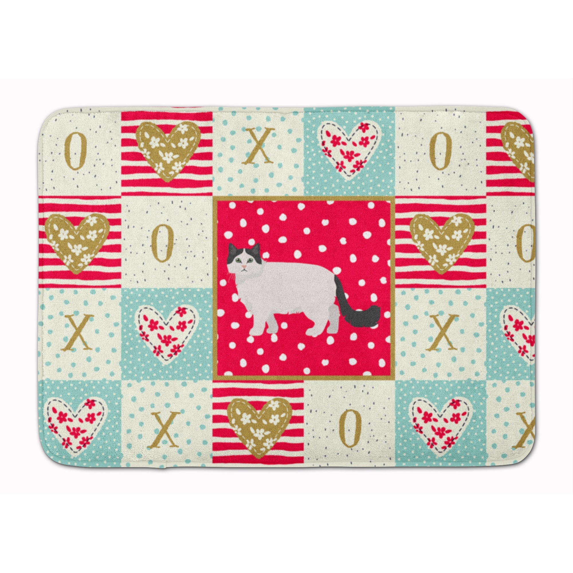 Caroline'S Treasures Ragamuffin #1 Cat Love Machine Washable Memory Foam Mat Doormats, Multicolor
