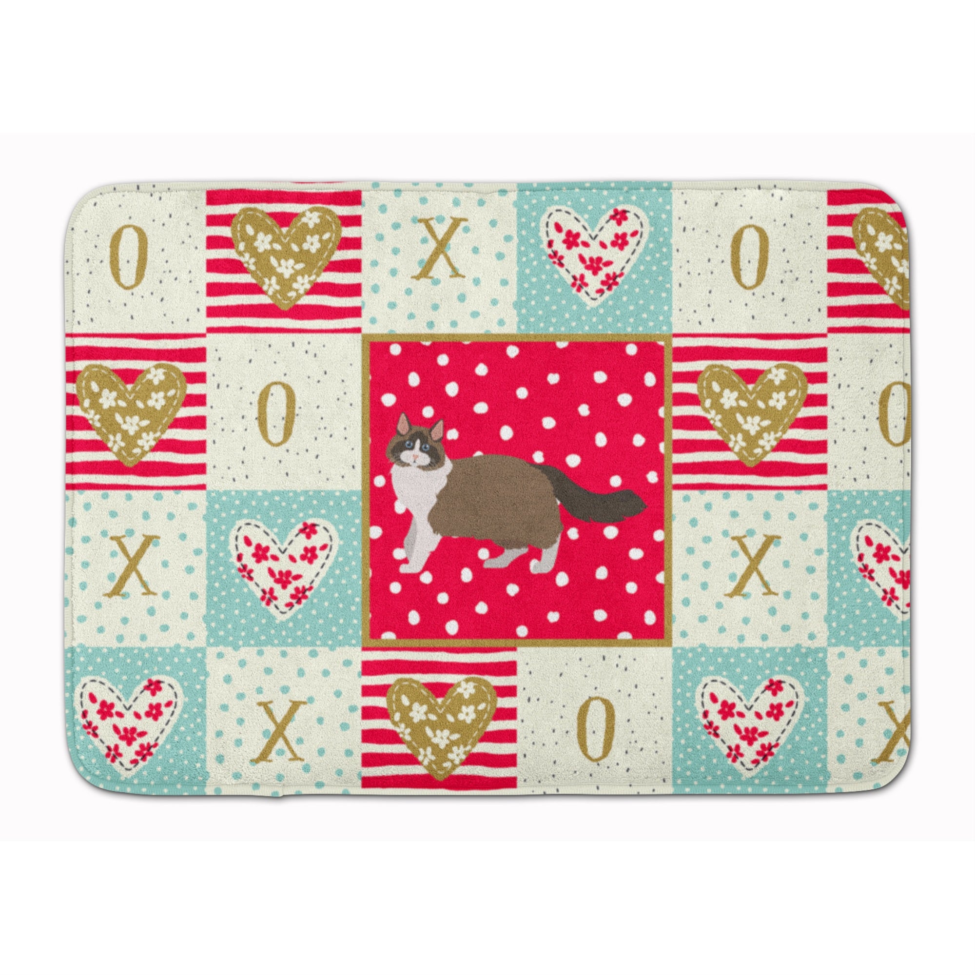 Caroline'S Treasures Ragdoll #1 Cat Love Machine Washable Memory Foam Mat Doormats, Multicolor