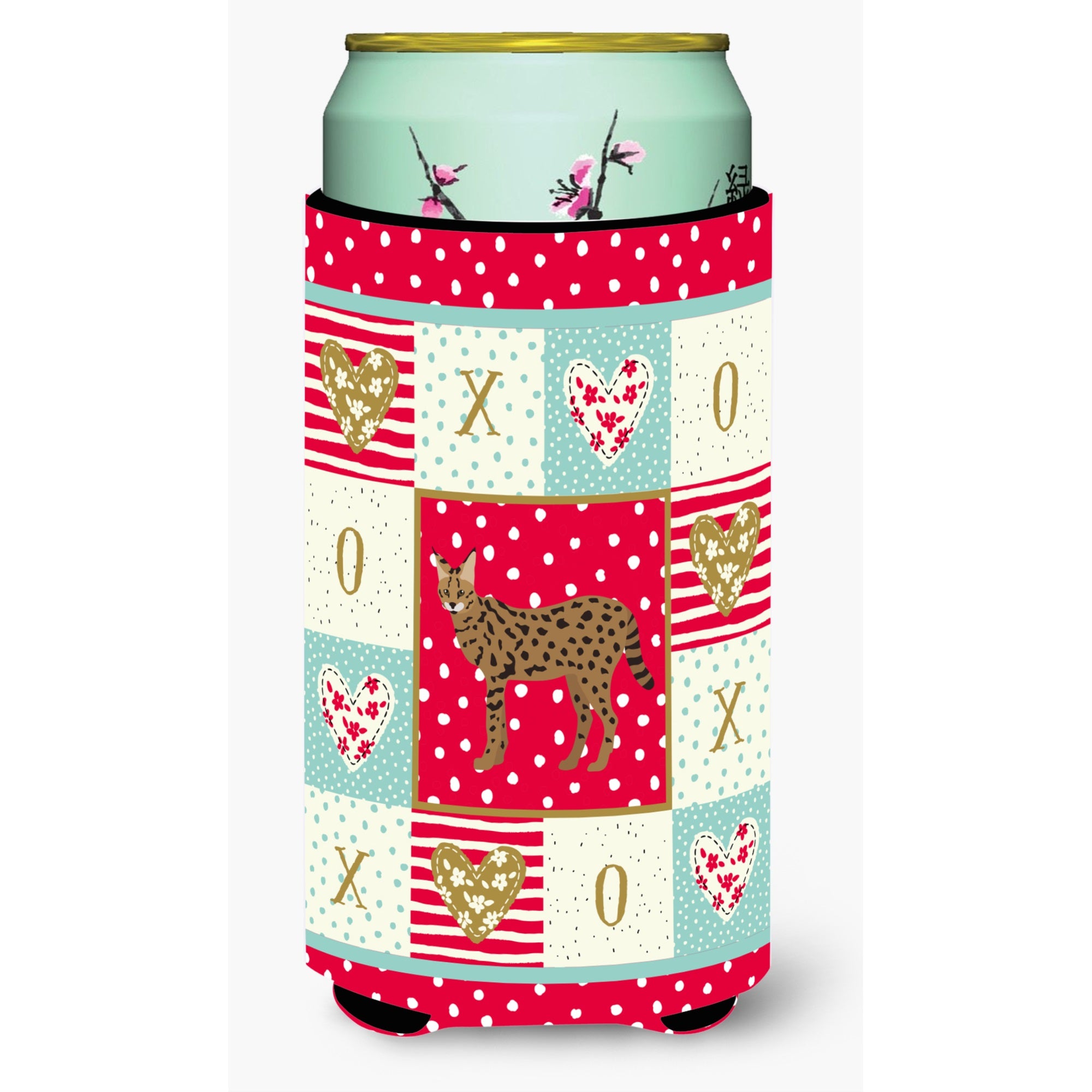 Savannah #3 Cat Love Tall Boy Beverage Hugger Ck5697Tbc