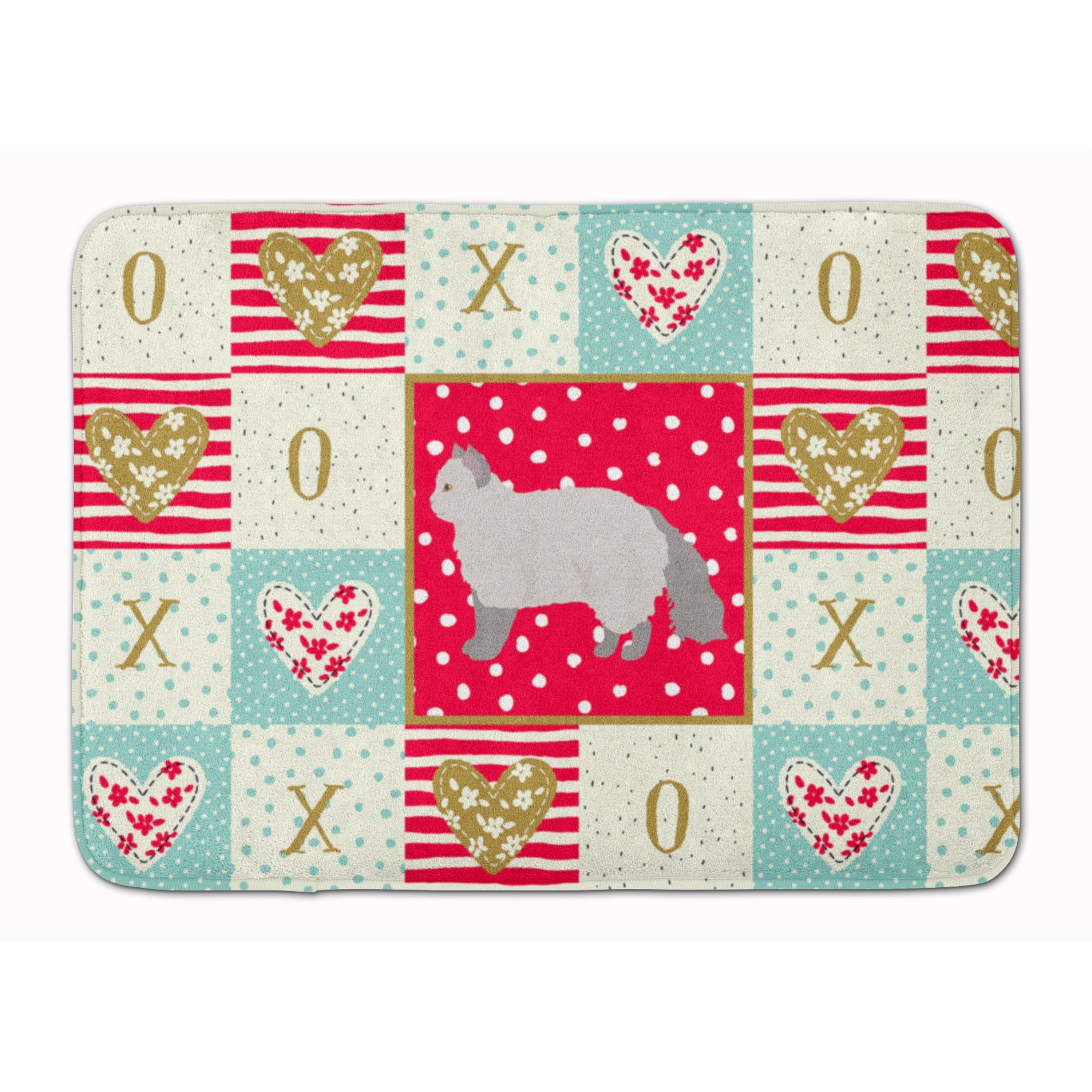 Caroline'S Treasures Selkirk Rex #2 Cat Love Machine Washable Memory Foam Mat Doormats, Multicolor