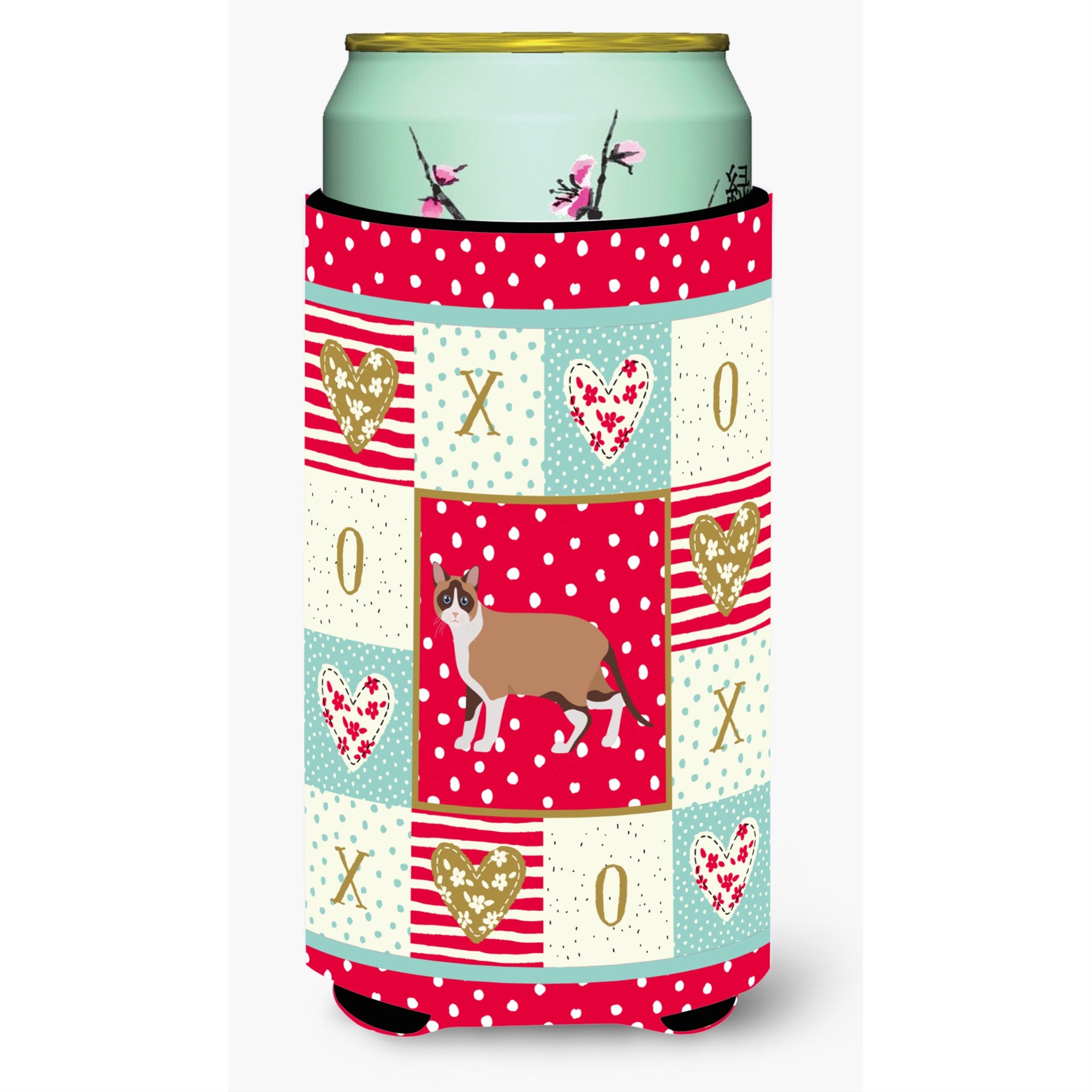 Snowshoe Cat Love Tall Boy Beverage Hugger Ck5713Tbc