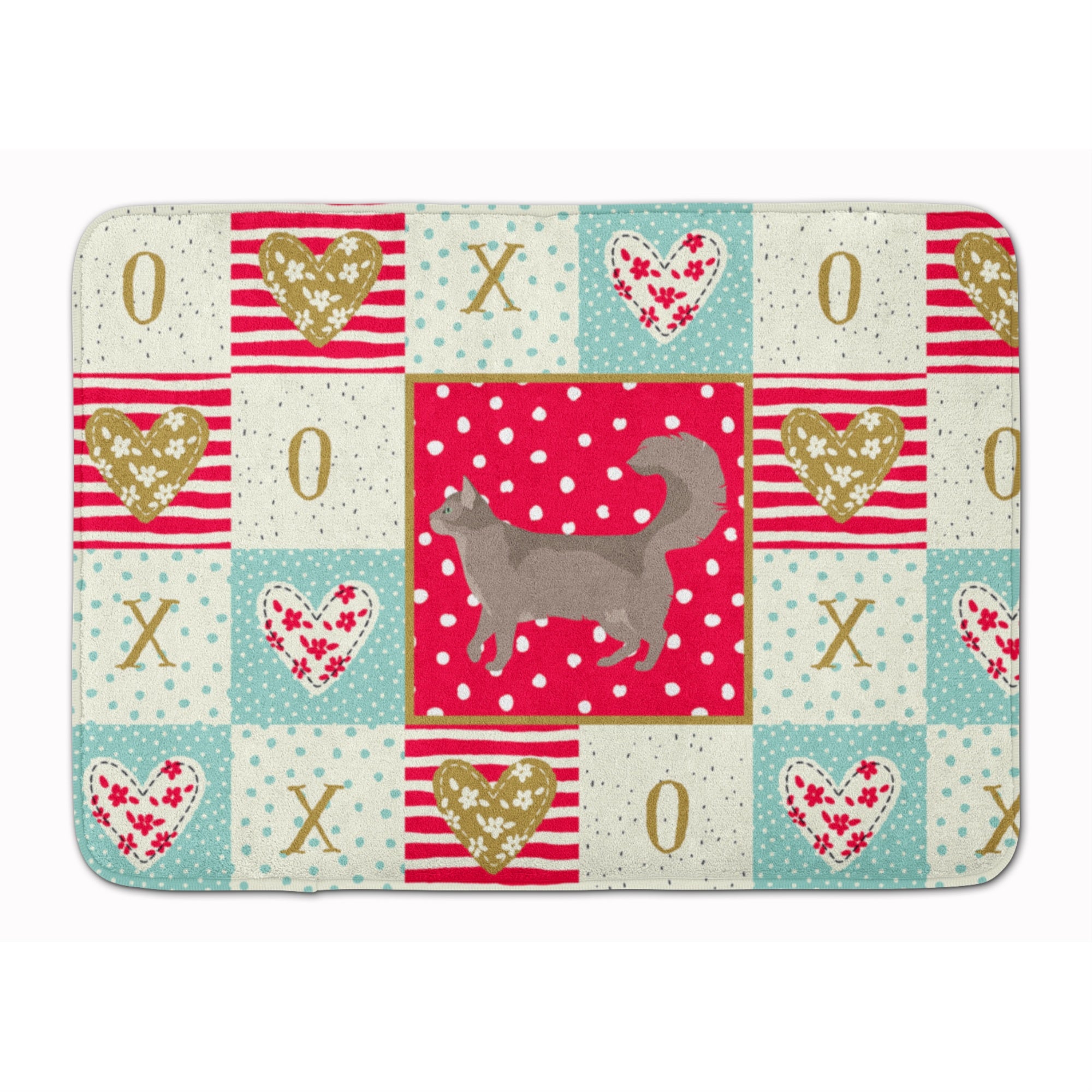 Caroline'S Treasures Somali #2 Cat Love Machine Washable Memory Foam Mat Doormats, Multicolor