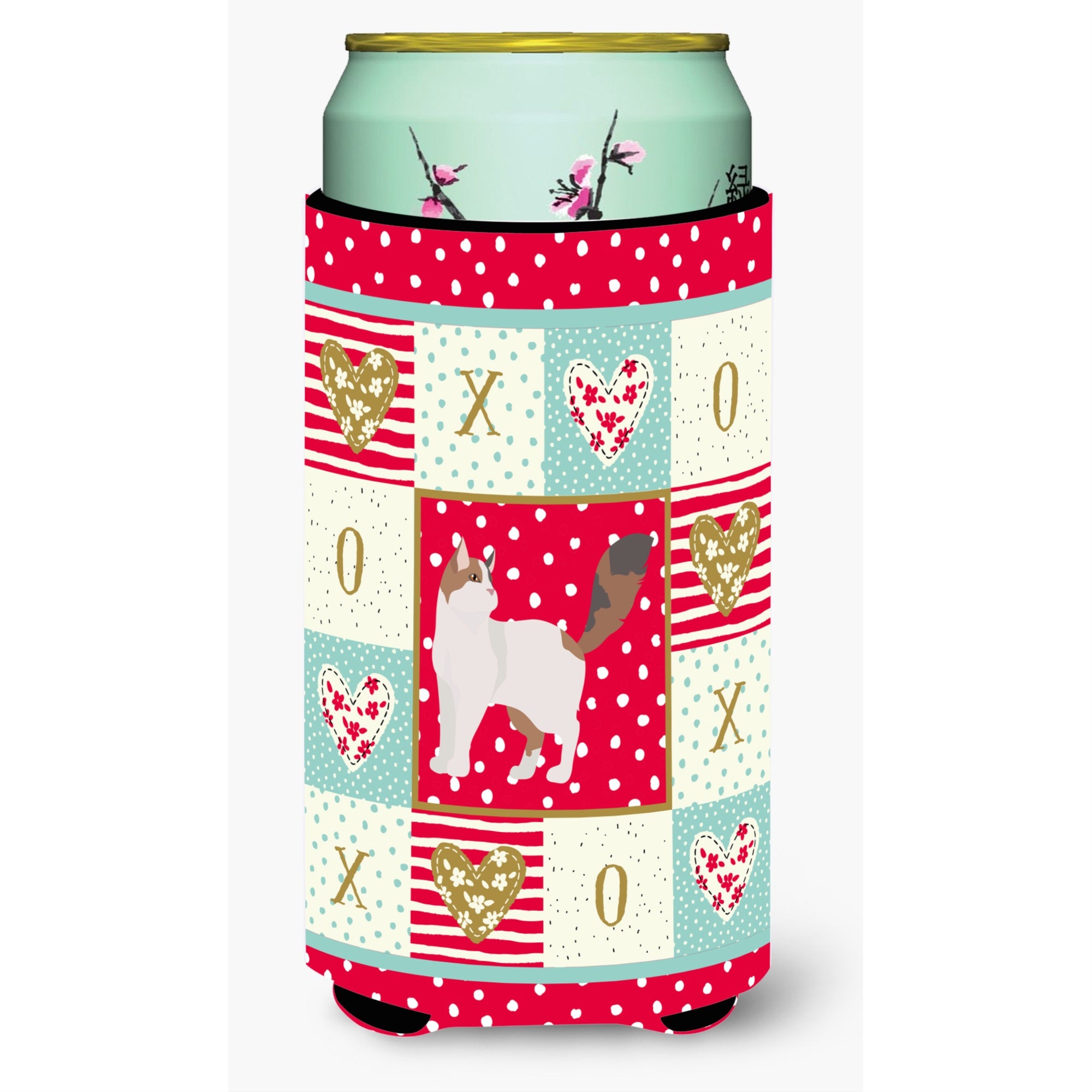 Turkish Van Cat Love Tall Boy Beverage Hugger Ck5727Tbc