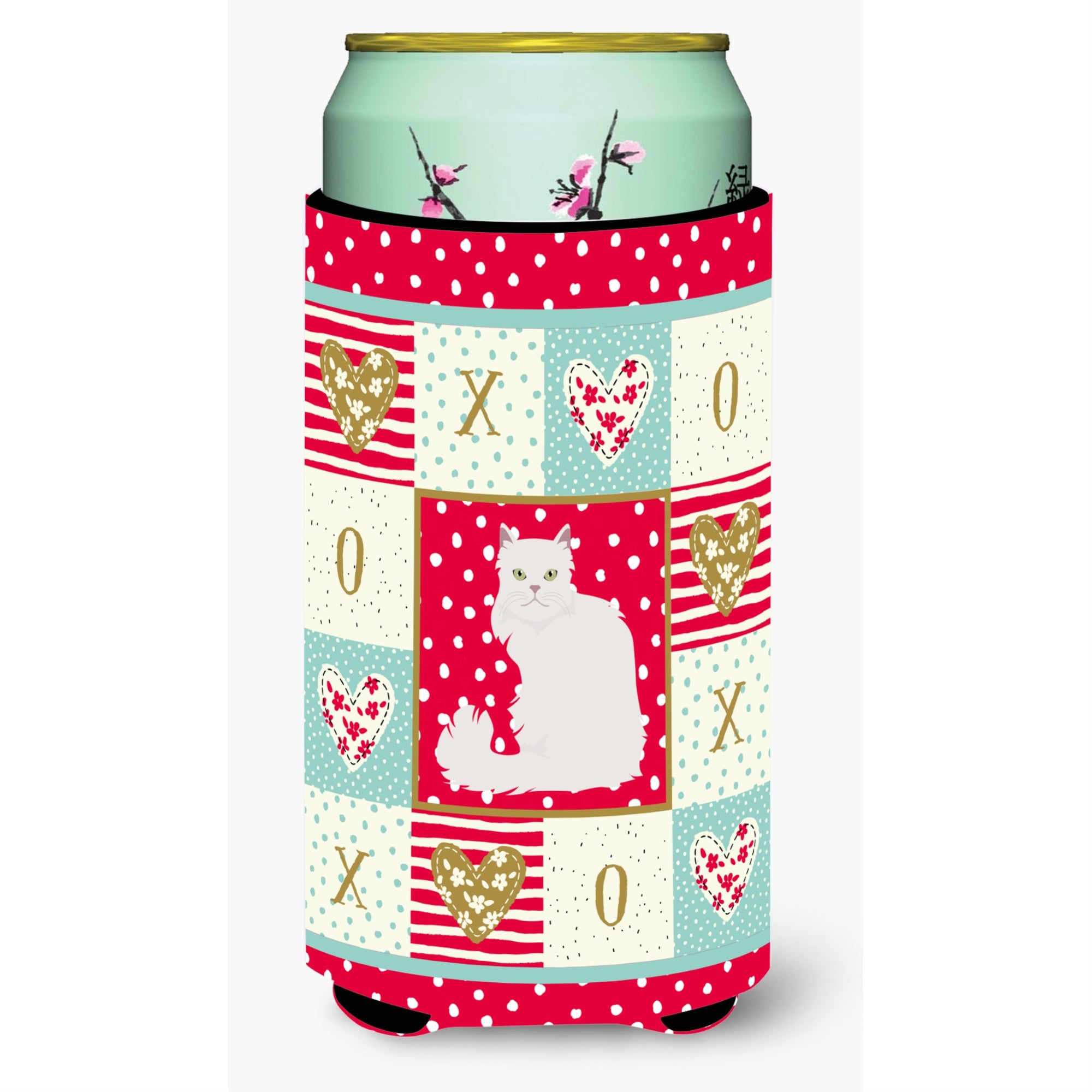 Asian Semi Longhaired Cat Love Tall Boy Beverage Hugger Ck5740Tbc