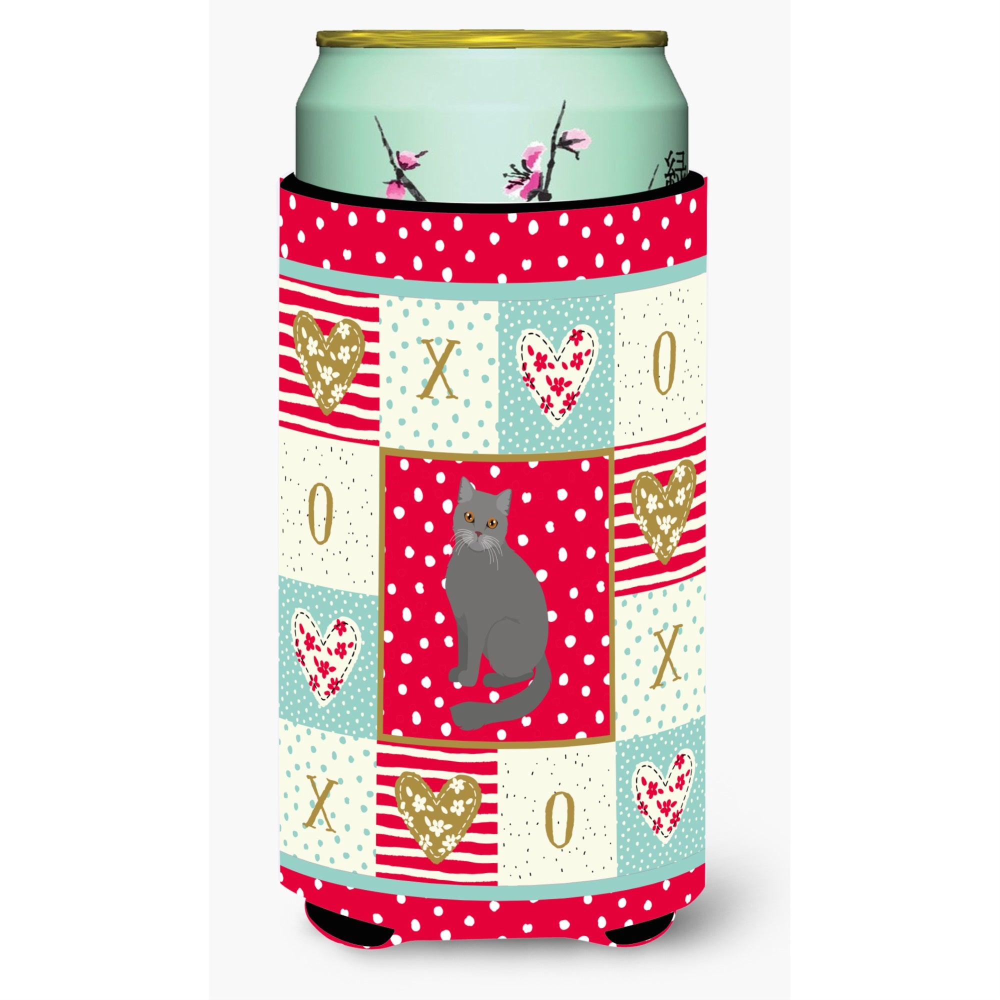 British Semi Longhair Cat Love Tall Boy Beverage Hugger Ck5744Tbc