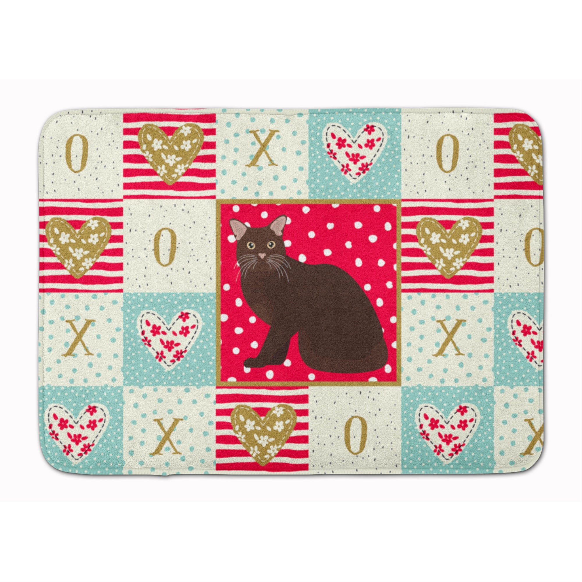 Caroline'S Treasures Burmese #2 Cat Love Machine Washable Memory Foam Mat Doormats, Multicolor