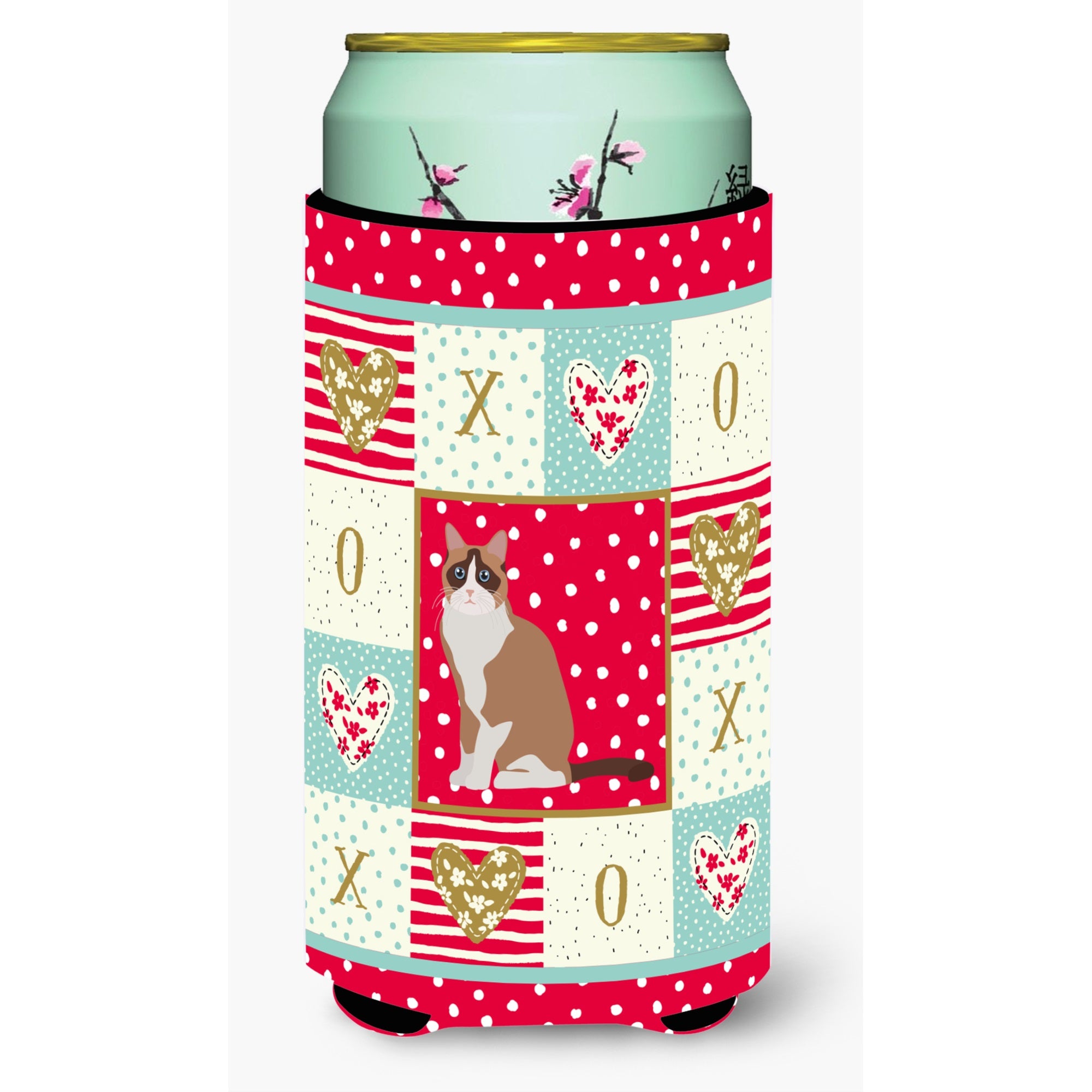 Snowshoe #2 Cat Love Tall Boy Beverage Hugger Ck5792Tbc