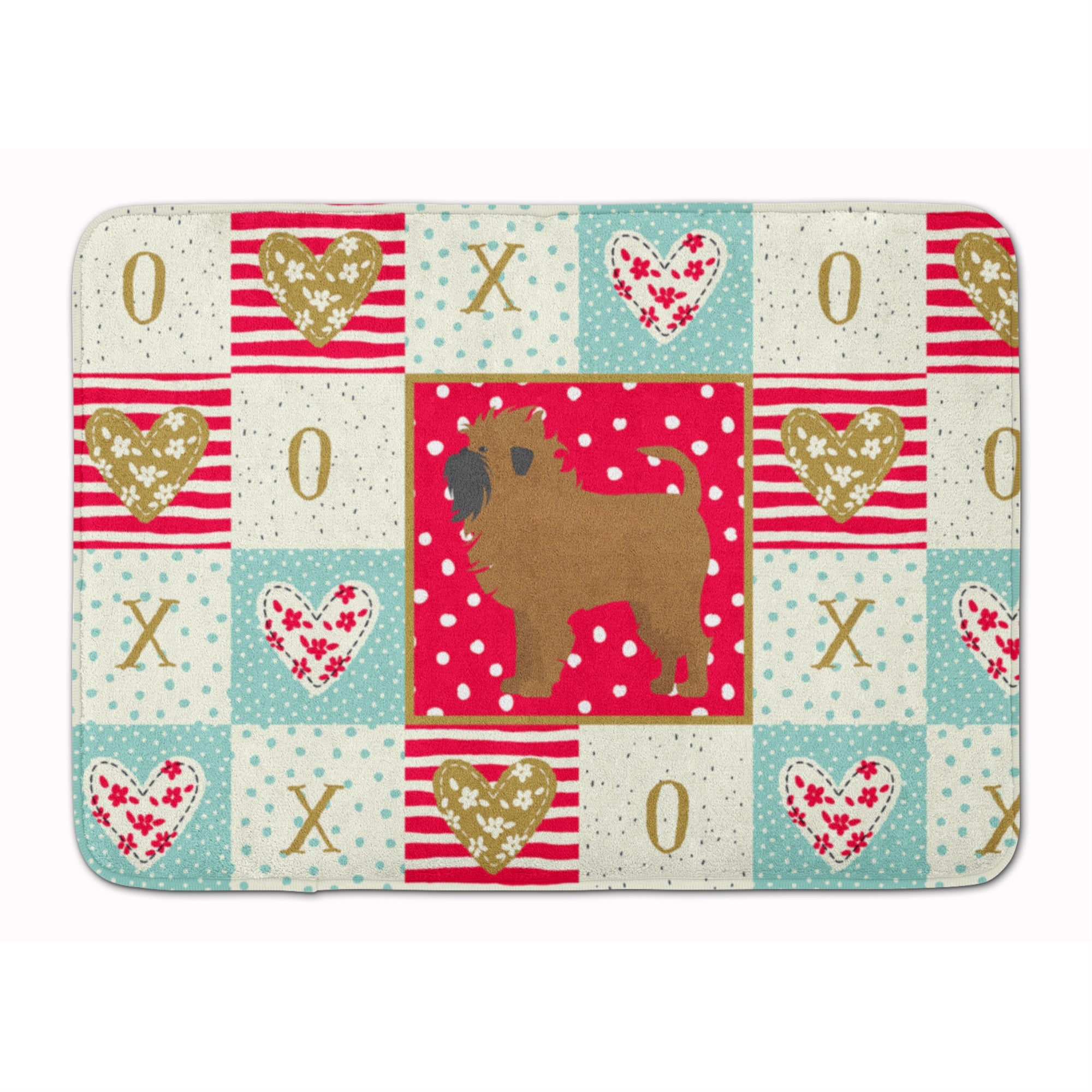 Caroline'S Treasures Affenpinscher #1 Love Machine Washable Memory Foam Mat Doormats, Multicolor