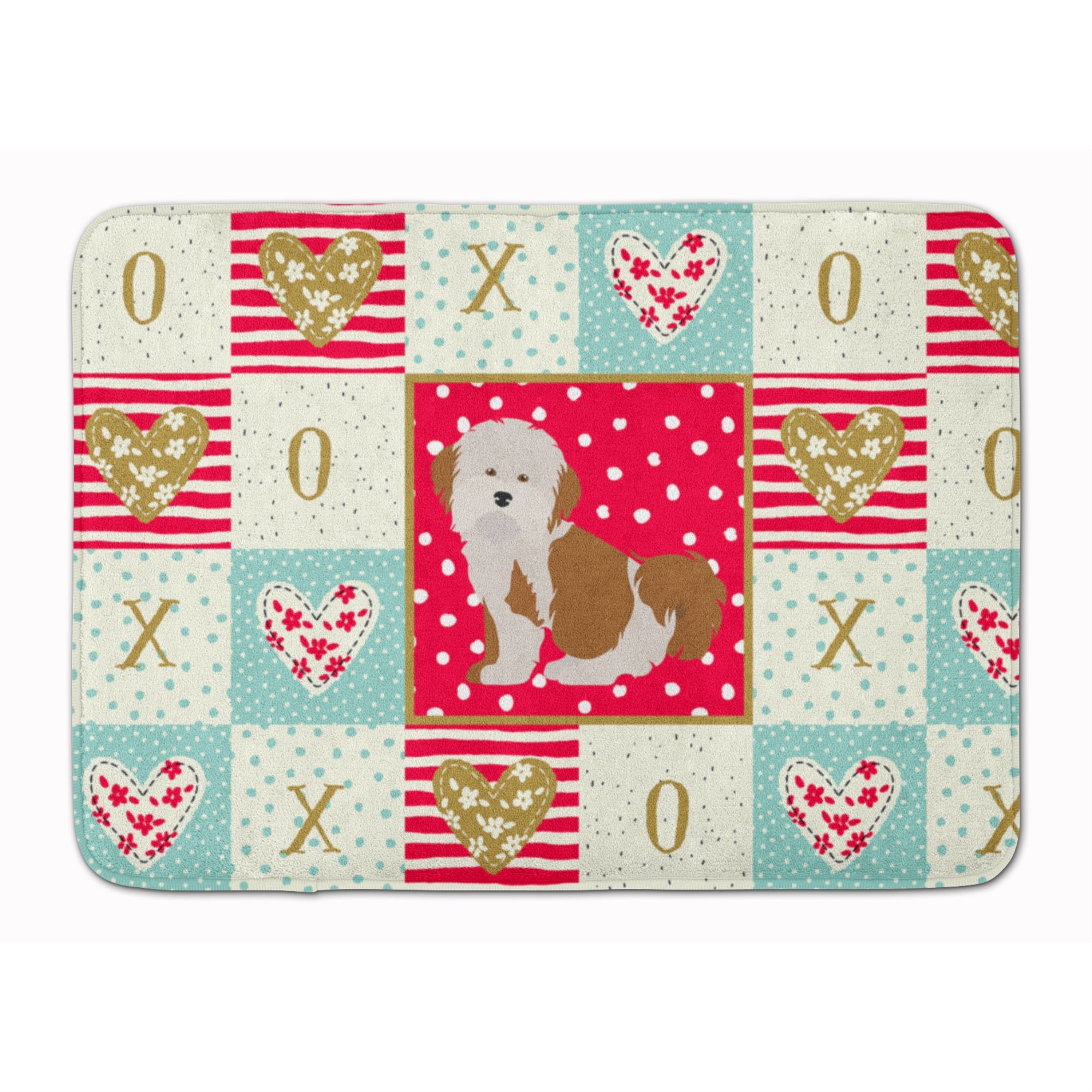 Caroline'S Treasures Havanese #2 Love Machine Washable Memory Foam Mat Doormats, Multicolor