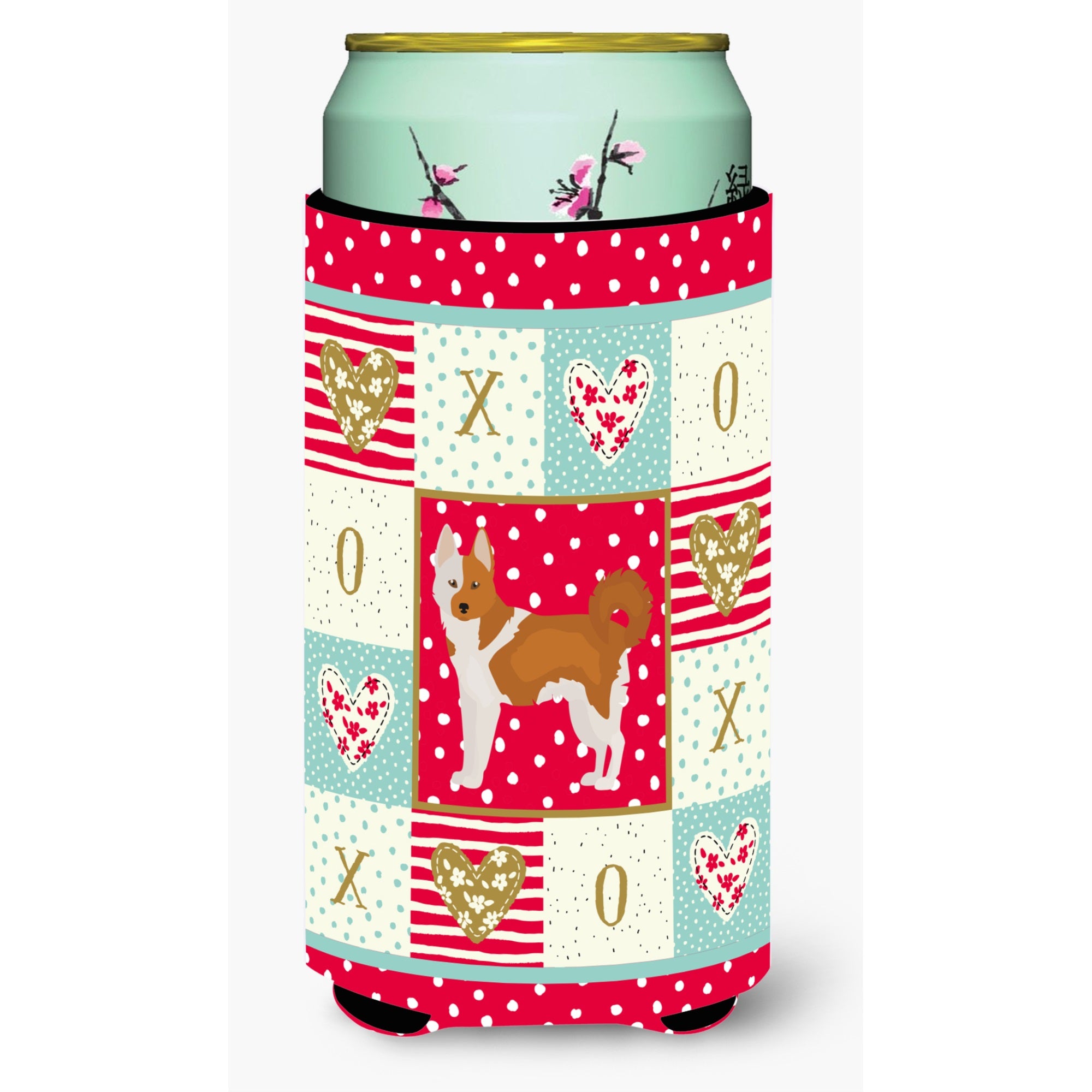Nordic Spitz Love Tall Boy Beverage Hugger Ck5869Tbc
